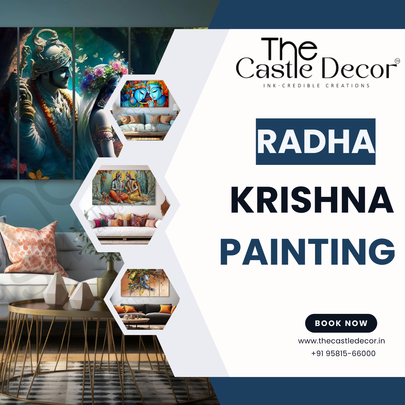 The Spiritual Beauty of Krishna and Radha: Top Art Paintings to Buy Online in India