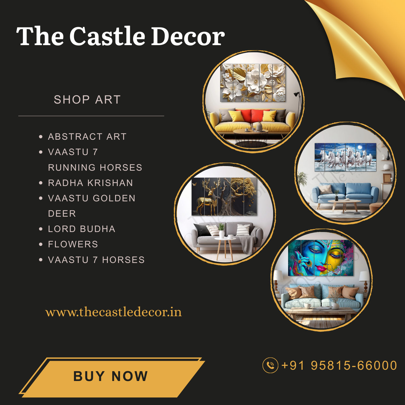Top Trends in Home Decor Painting Frames: Explore Stylish Wooden & Gold Abstract Art at The Castle Decor