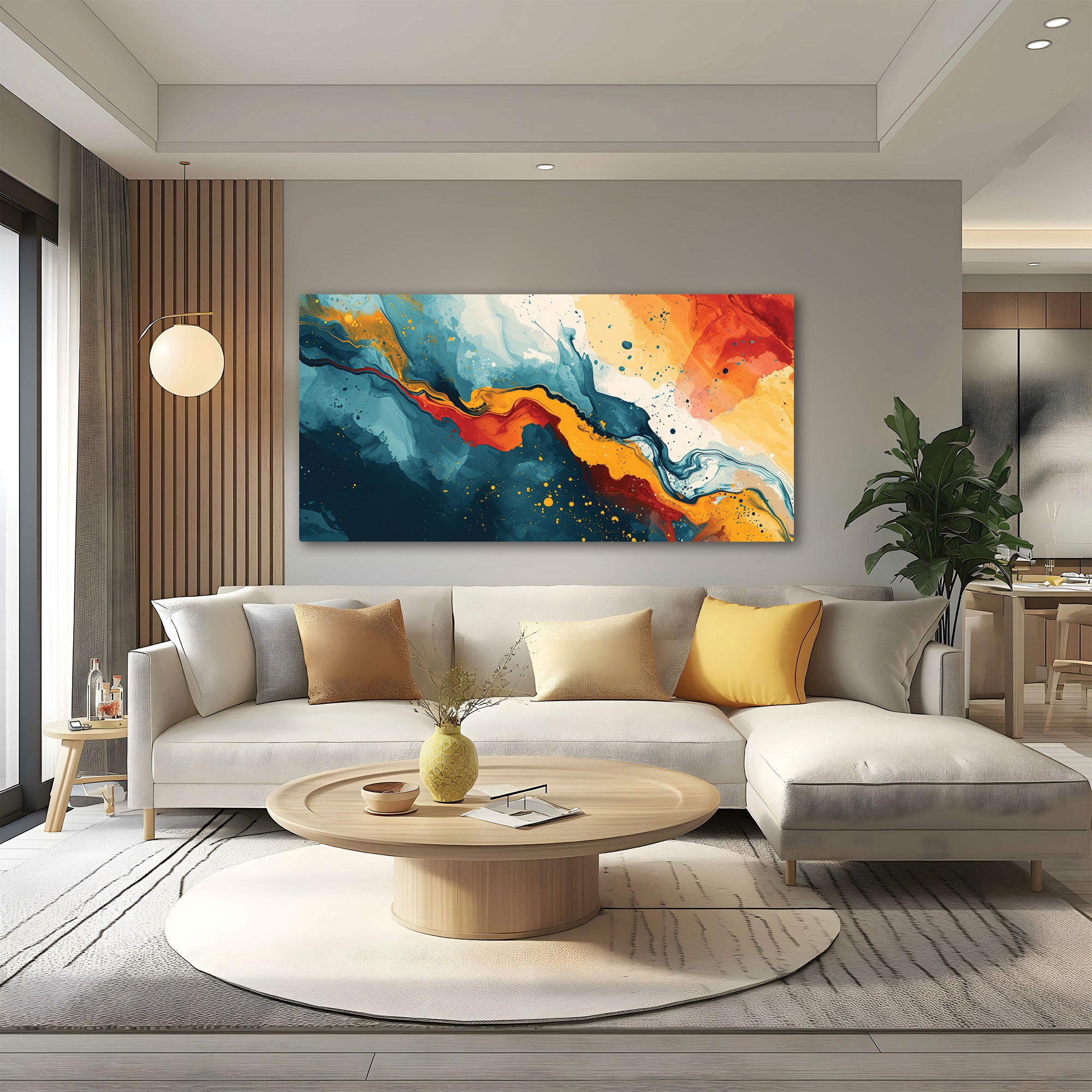 Abstract Canvas painting with frame Big Size Wall Art for living room,Bedroom,Drawing room,Hotels
