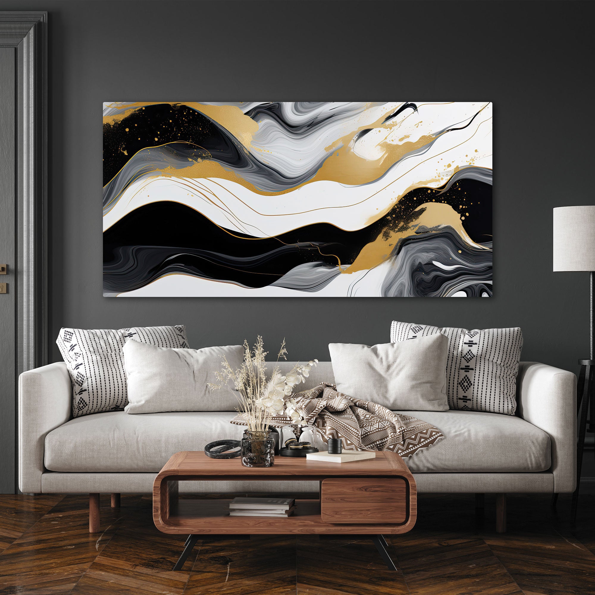 MarbleAbstract Canvas painting with frame Big Size Wall Art for living room,Bedroom,Drawing room,Hotels