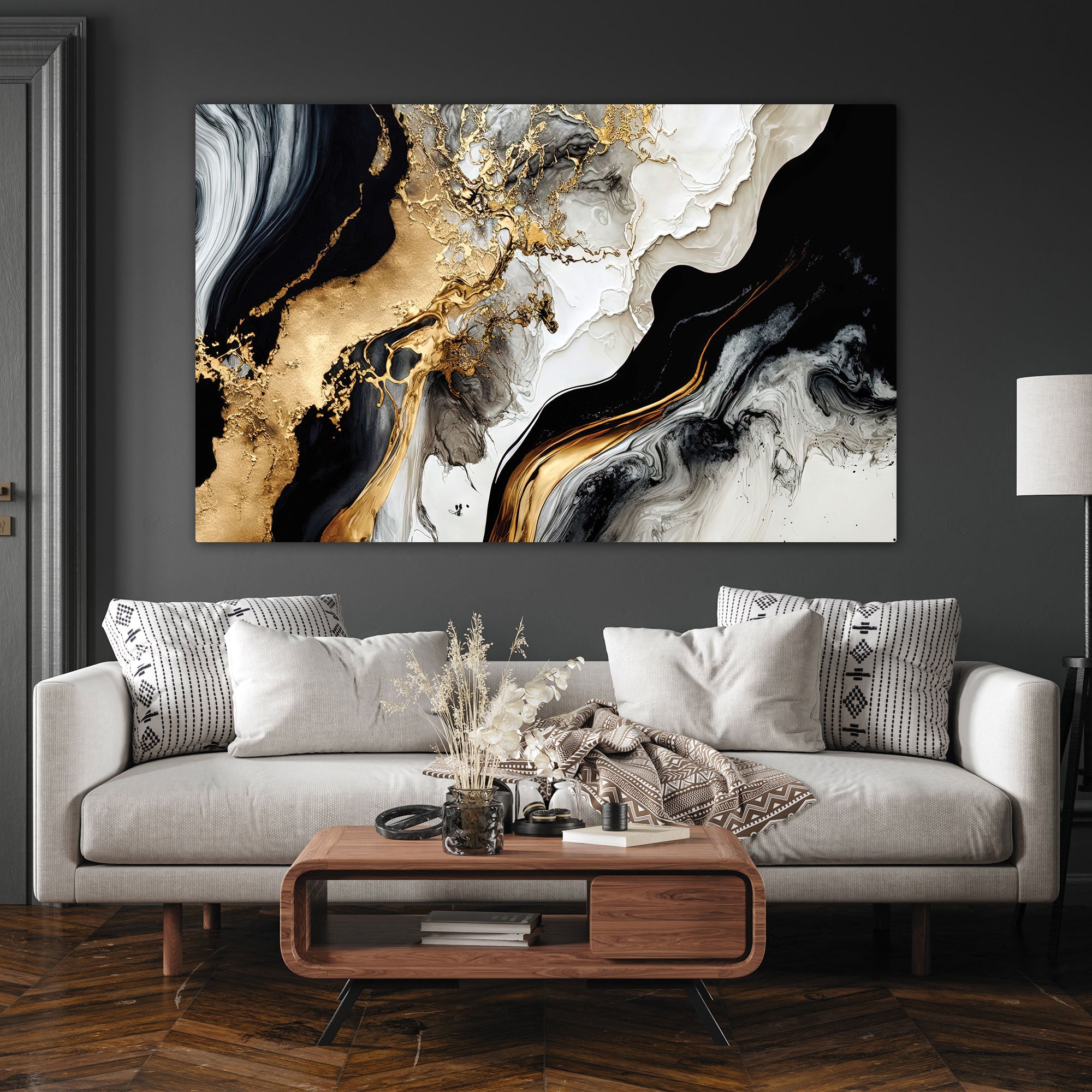 MarbleAbstract Canvas painting with frame Big Size Wall Art for living room,Bedroom,Drawing room,Hotels