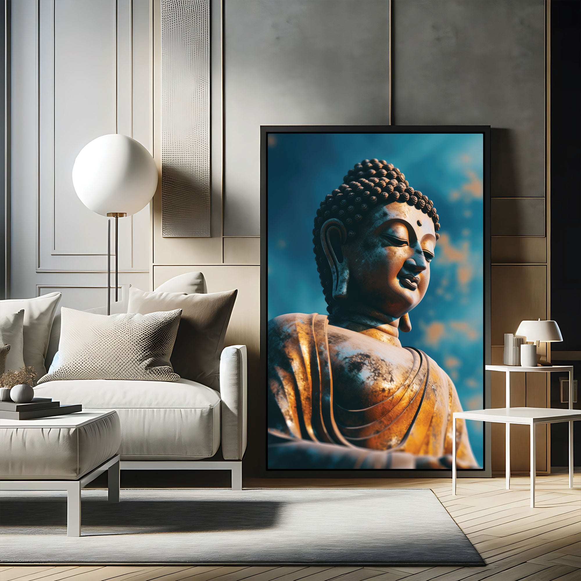 Buddhism Canvas painting with frame Big Size Wall Art for living room,Bedroom,Drawing room,Hotels