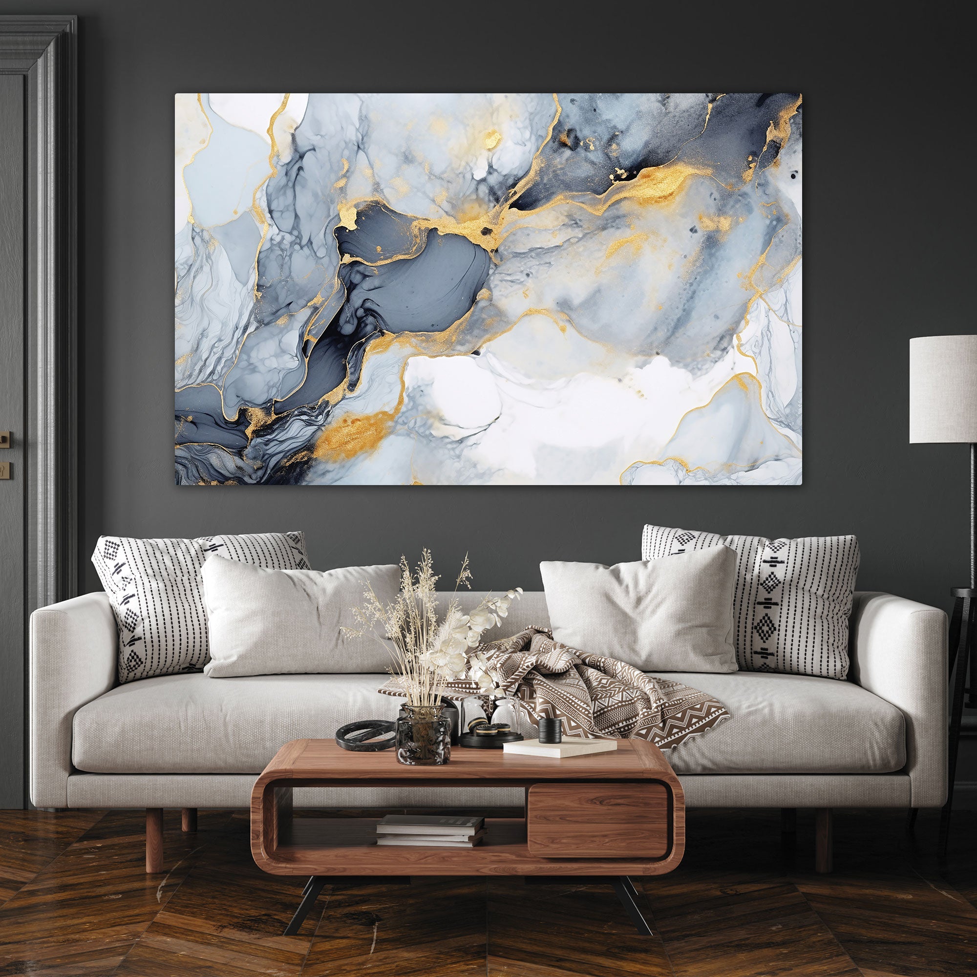 Marble art Canvas painting with frame Big Size Wall Art for living room,Bedroom,Drawing room,Hotels