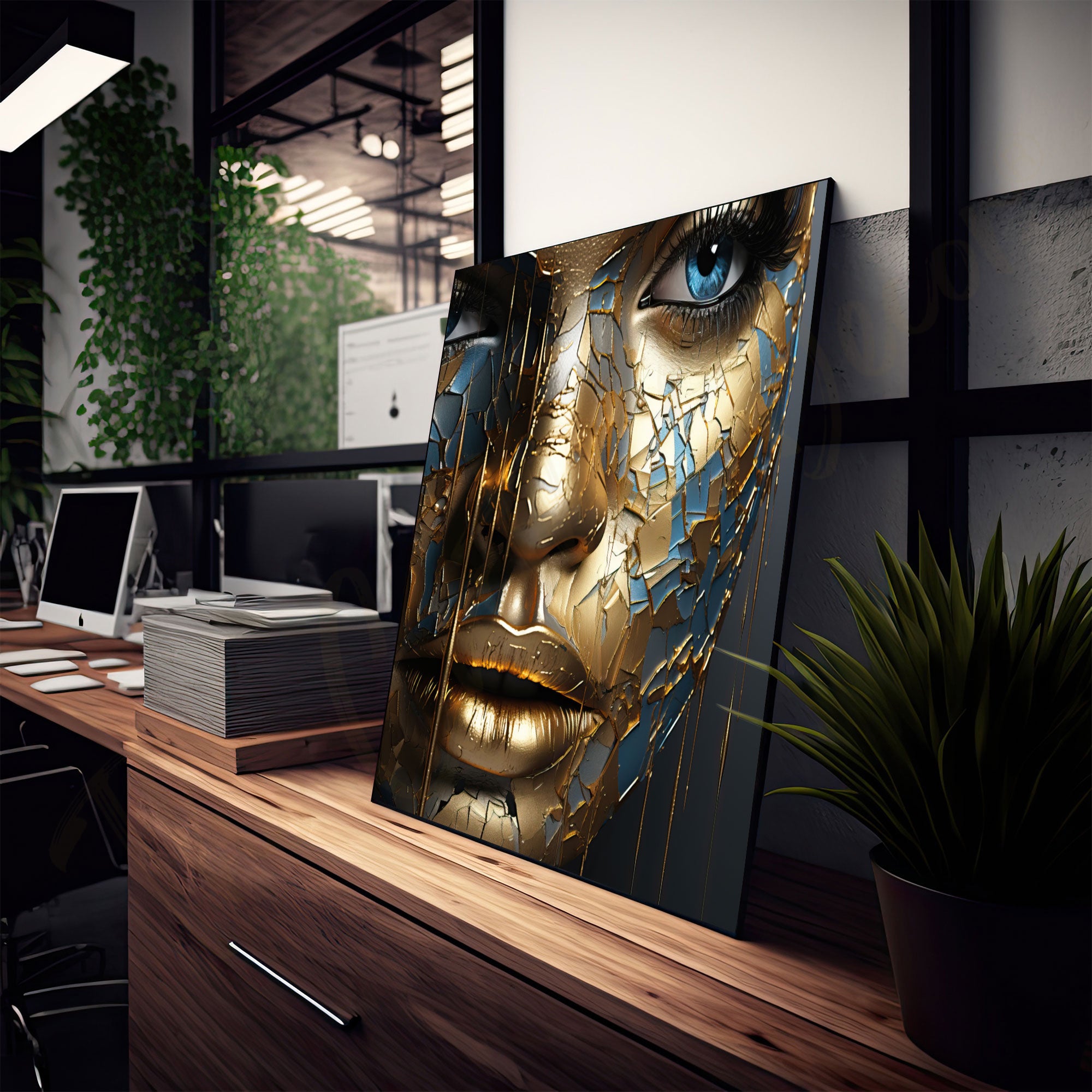 Womanface painting with frame Big Size Wall Art for living room,Bedroom,Drawing room,Hotels