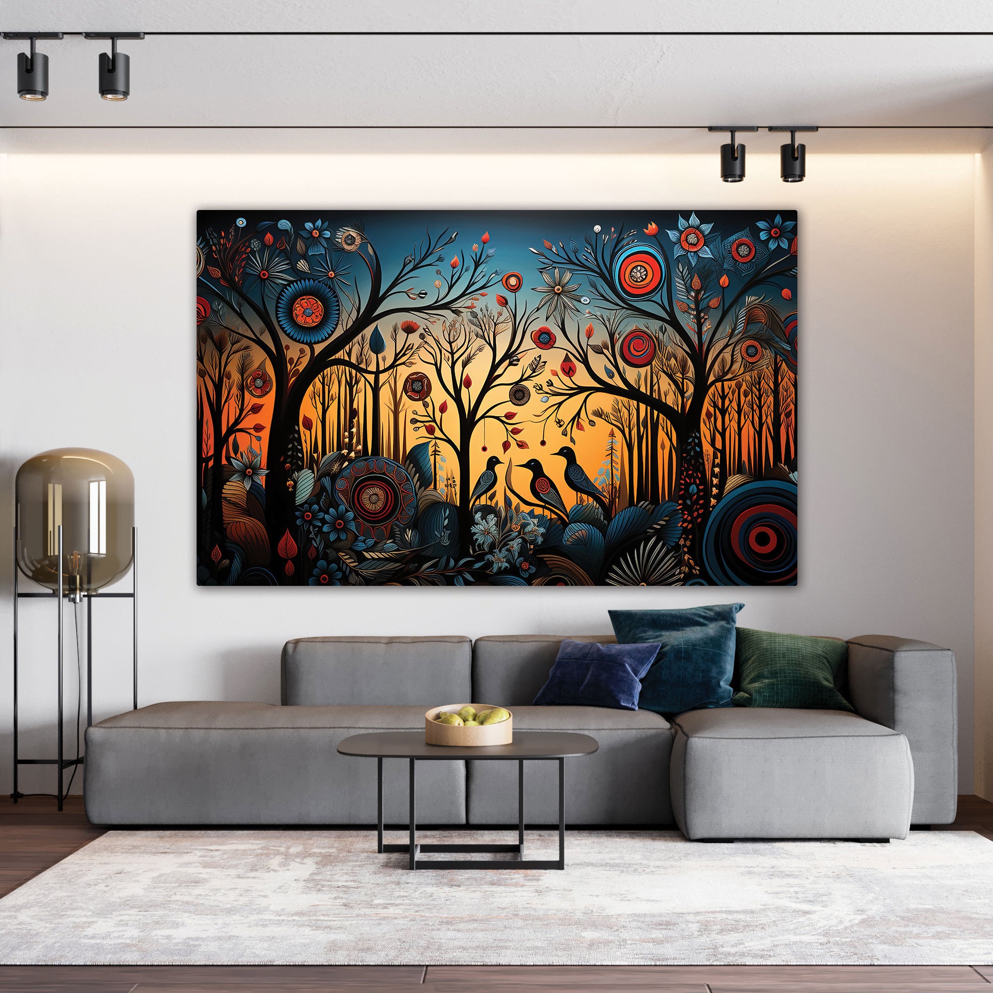 BirdsAbstract Canvas painting with frame Big Size Wall Art for living room,Bedroom,Drawing room,Hotels