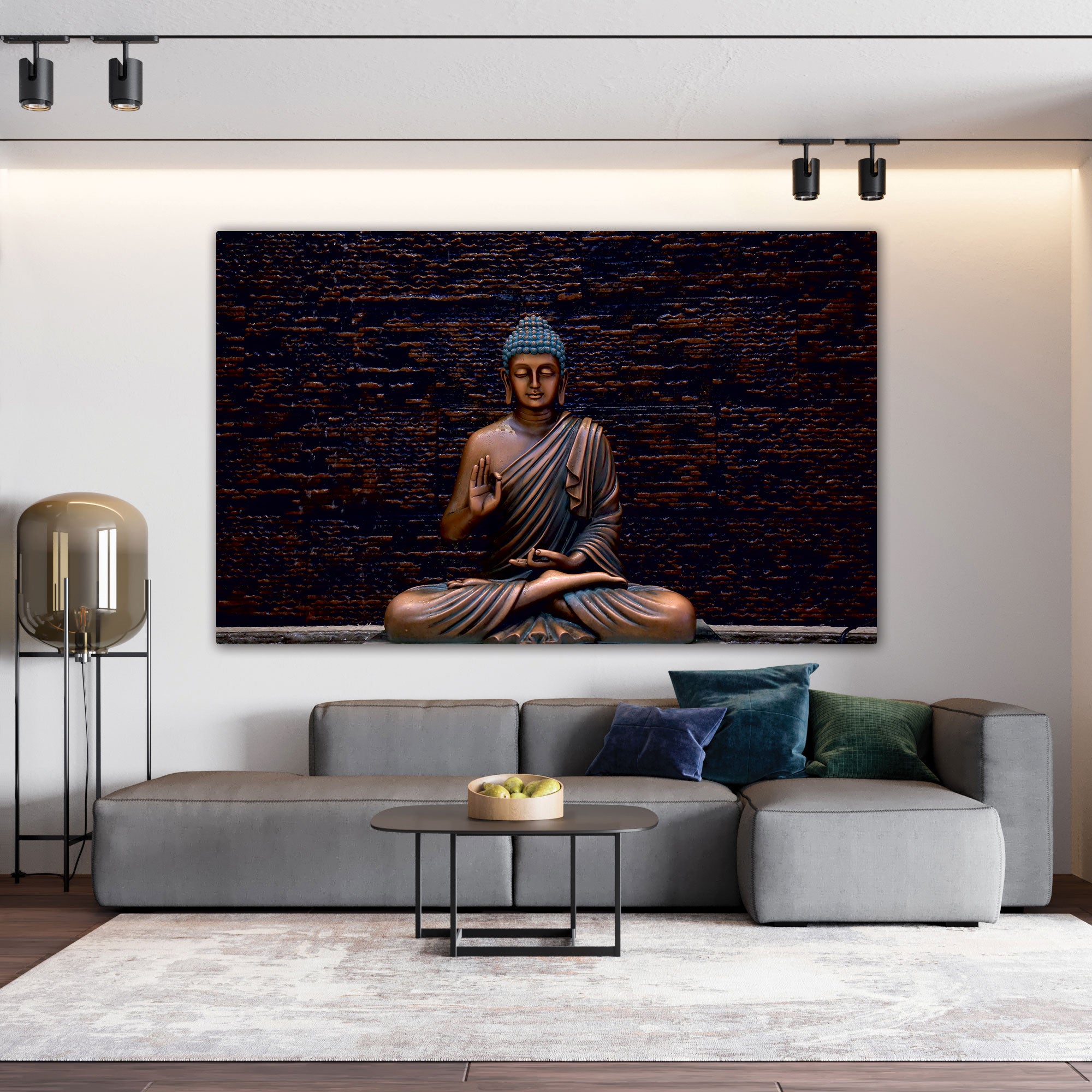 Lord budhism Canvas painting with frame Big Size Wall Art for living room,Bedroom,Drawing room,Hotels