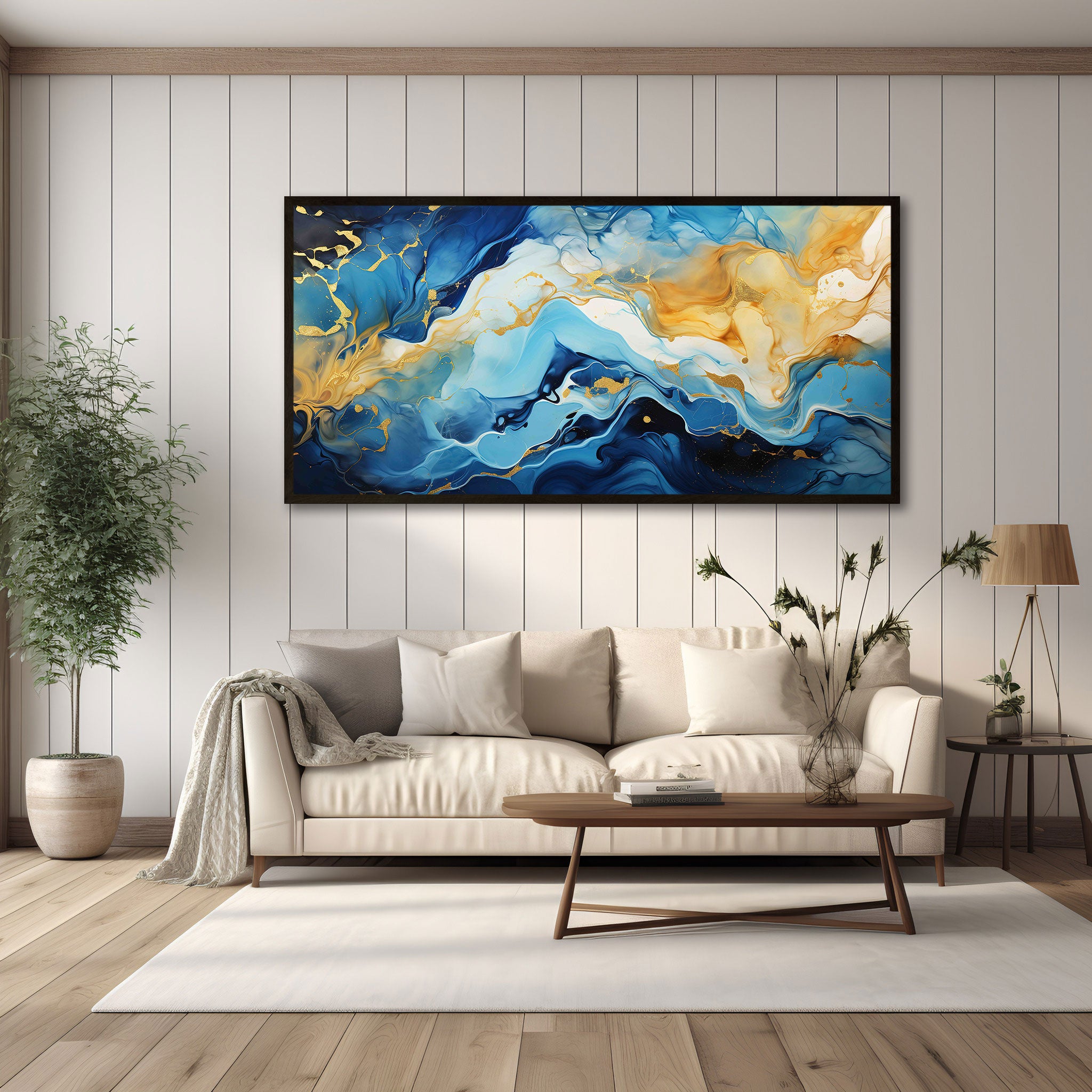 MarbleAbstract Canvas painting with frame Big Size Wall Art for living room,Bedroom,Drawing room,Hotels