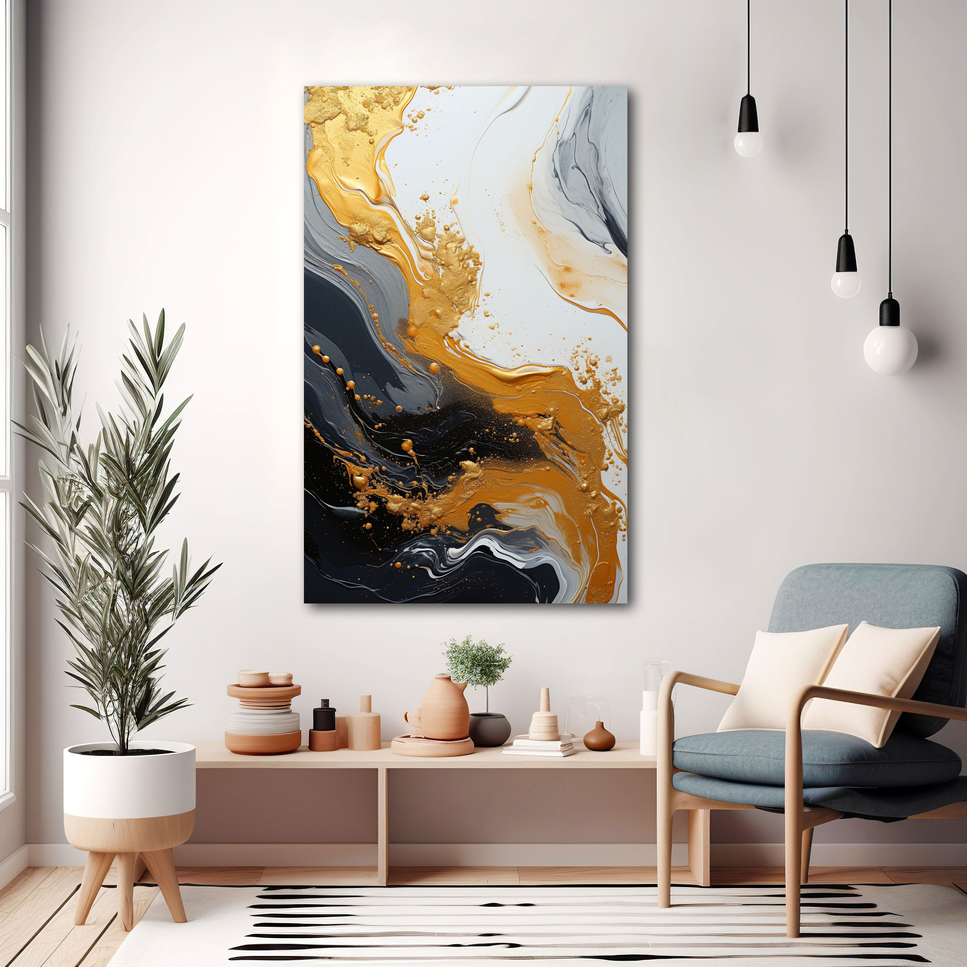 MarbleAbstract Canvas painting with frame Big Size Wall Art for living room,Bedroom,Drawing room,Hotels