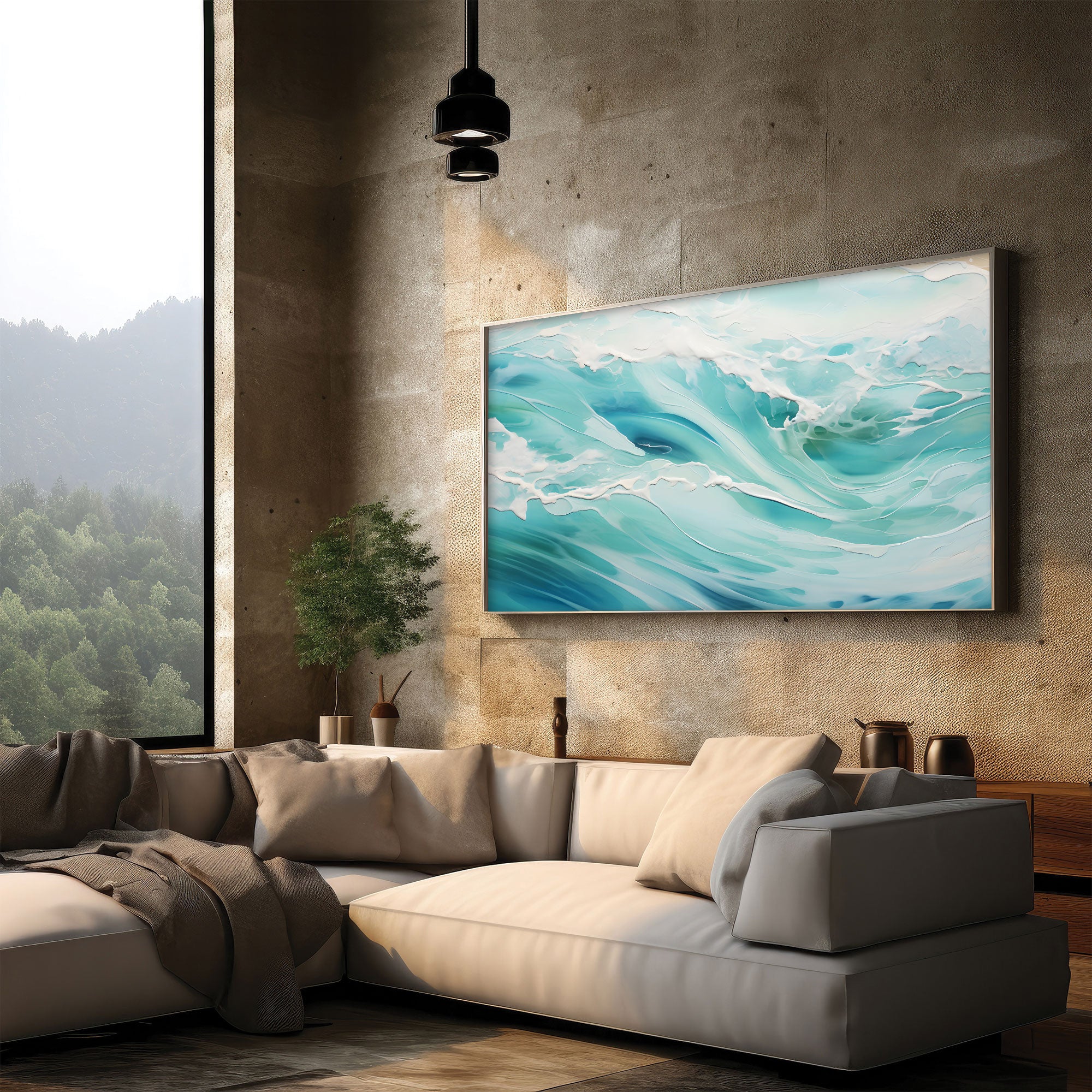 Abstract Canvas painting with frame Big Size Wall Art for living room,Bedroom,Drawing room,Hotels
