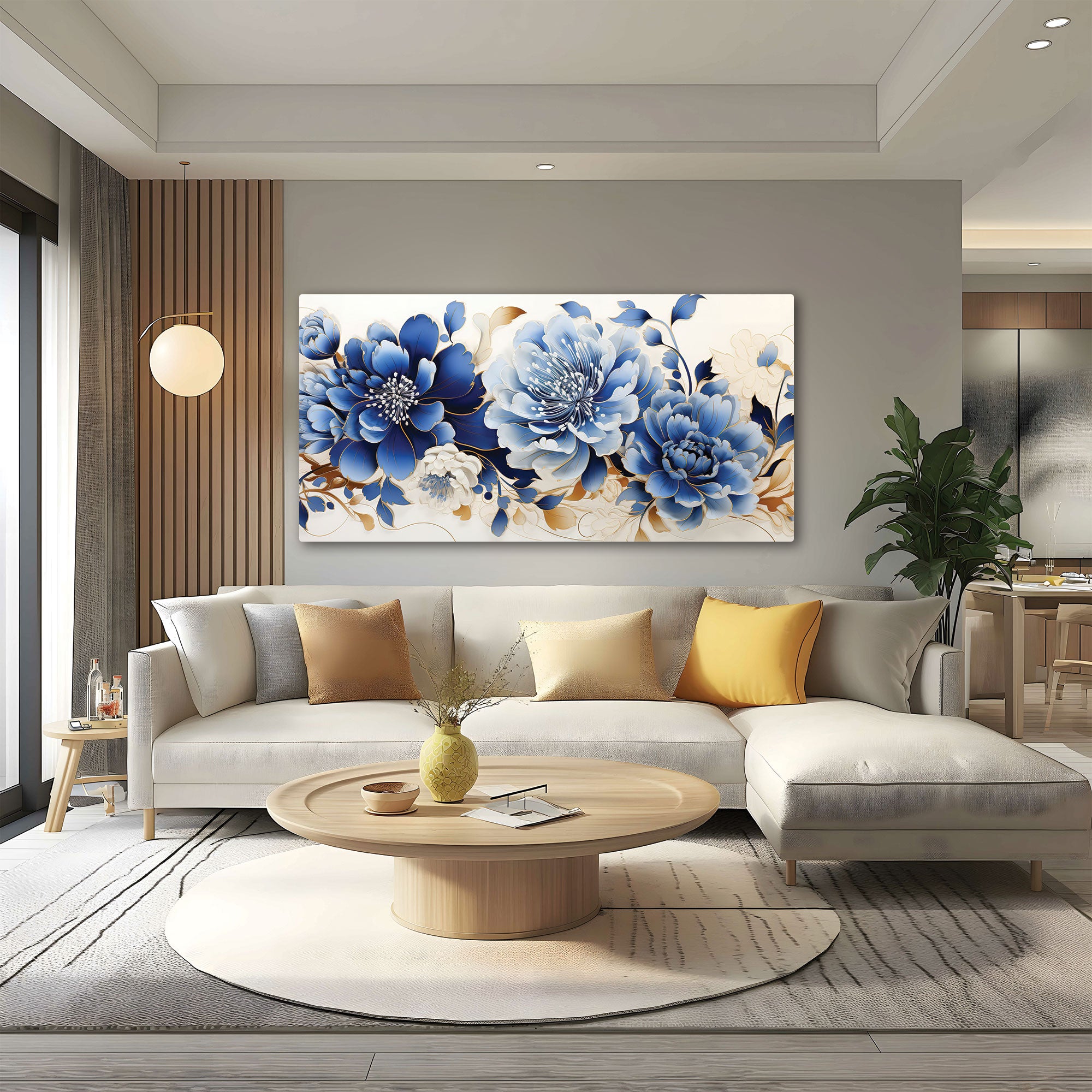FlowerAbstract Canvas painting with frame Big Size Wall Art for living room,Bedroom,Drawing room,Hotels