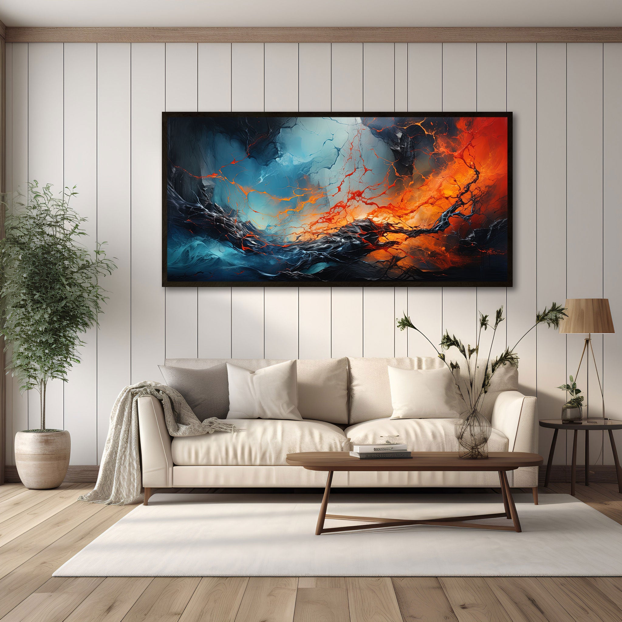 ModernAbstract Canvas painting with frame Big Size Wall Art for living room,Bedroom,Drawing room,Hotels