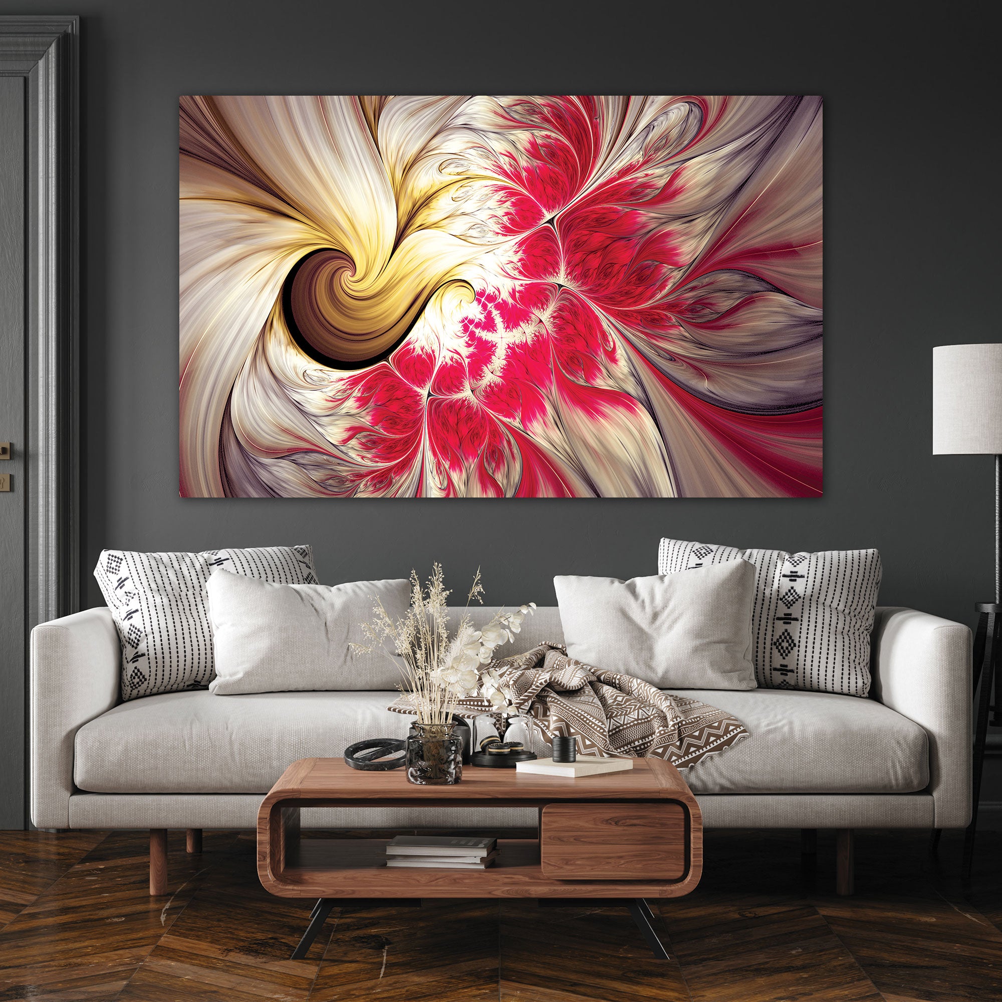 Abstract volour art Canvas painting with frame Big Size Wall Art for living room,Bedroom,Drawing room,Hotels