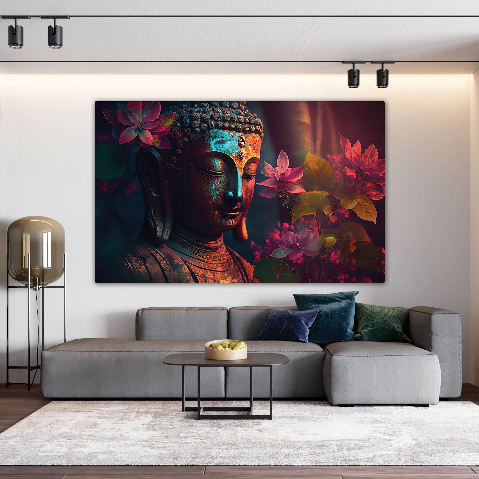 Budha art Canvas painting with frame Big Size Wall Art for living room,Bedroom,Drawing room,Hotels