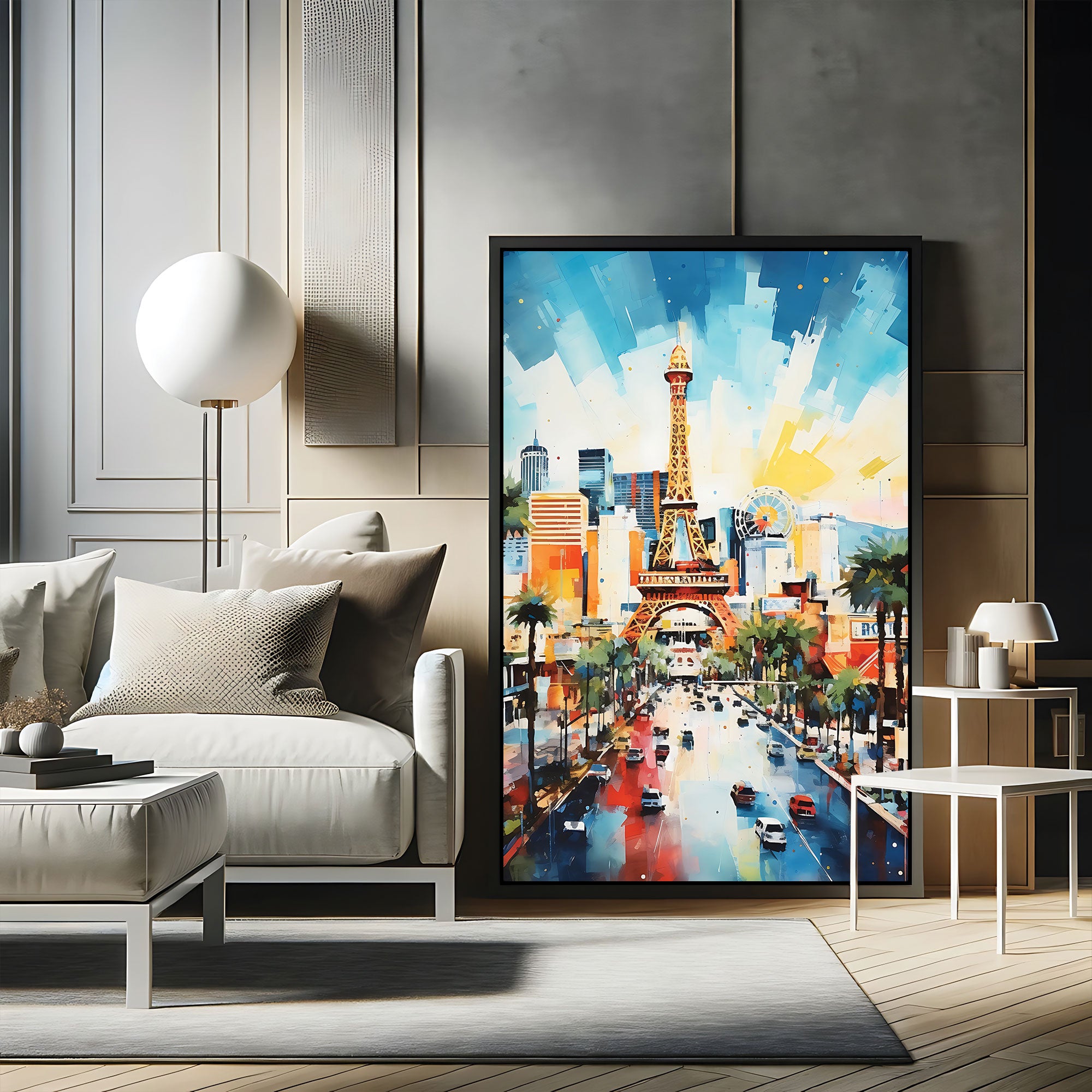 eiffel towerAbstract Canvas painting with frame Big Size Wall Art for living room,Bedroom,Drawing room,Hotels