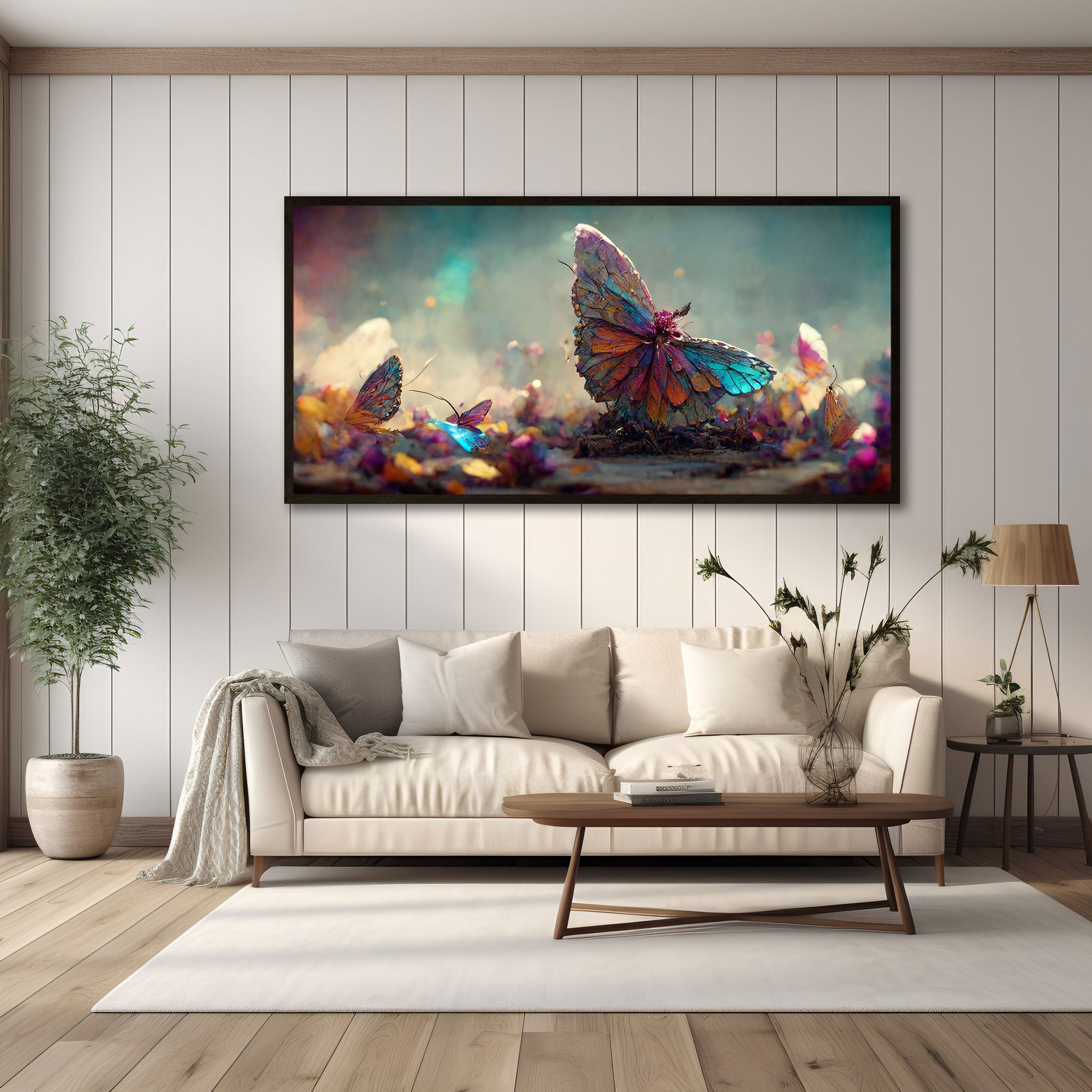 ButterflyAbstract Canvas painting with frame Big Size Wall Art for living room,Bedroom,Drawing room,Hotels