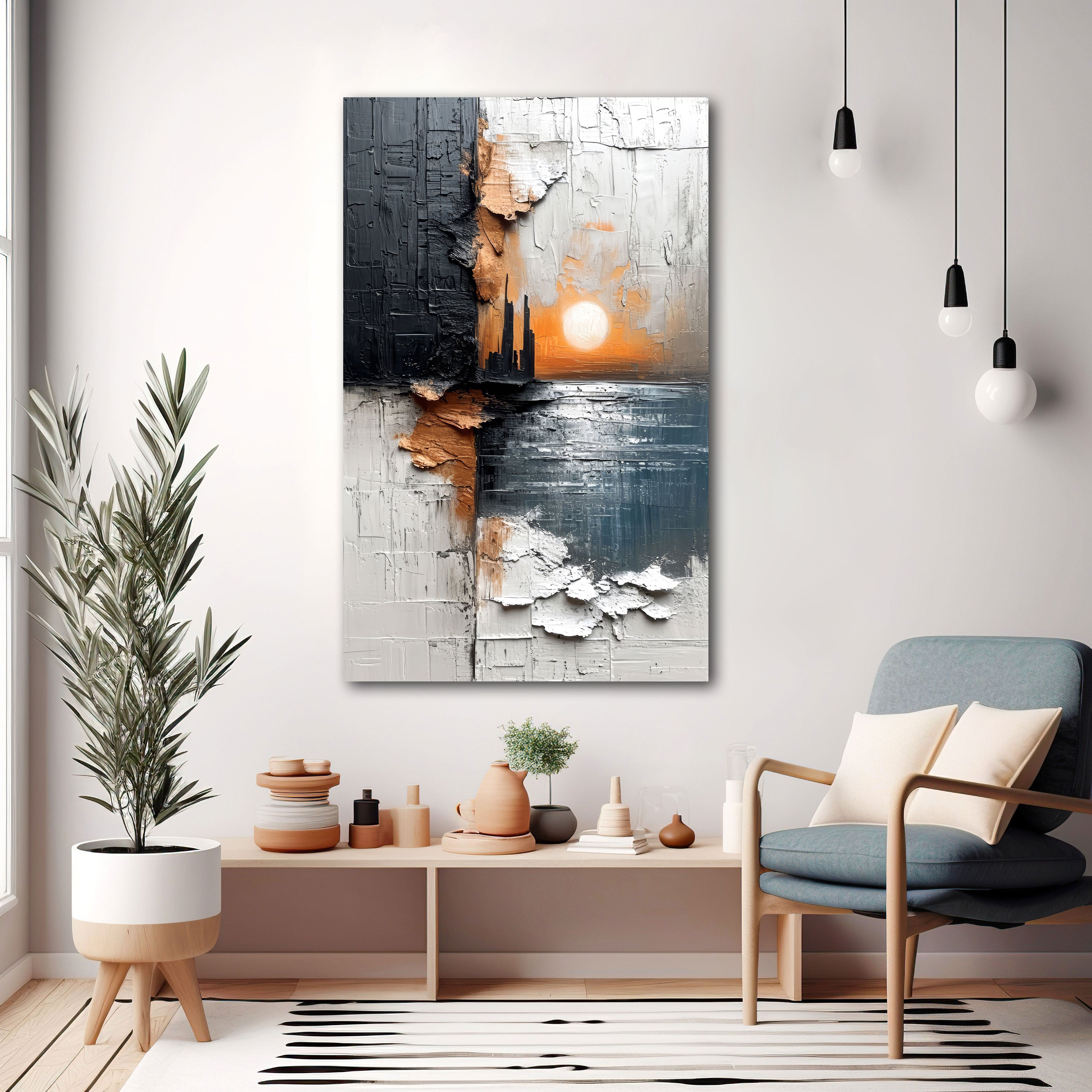 Abstract Canvas painting with frame Big Size Wall Art for living room,Bedroom,Drawing room,Hotels