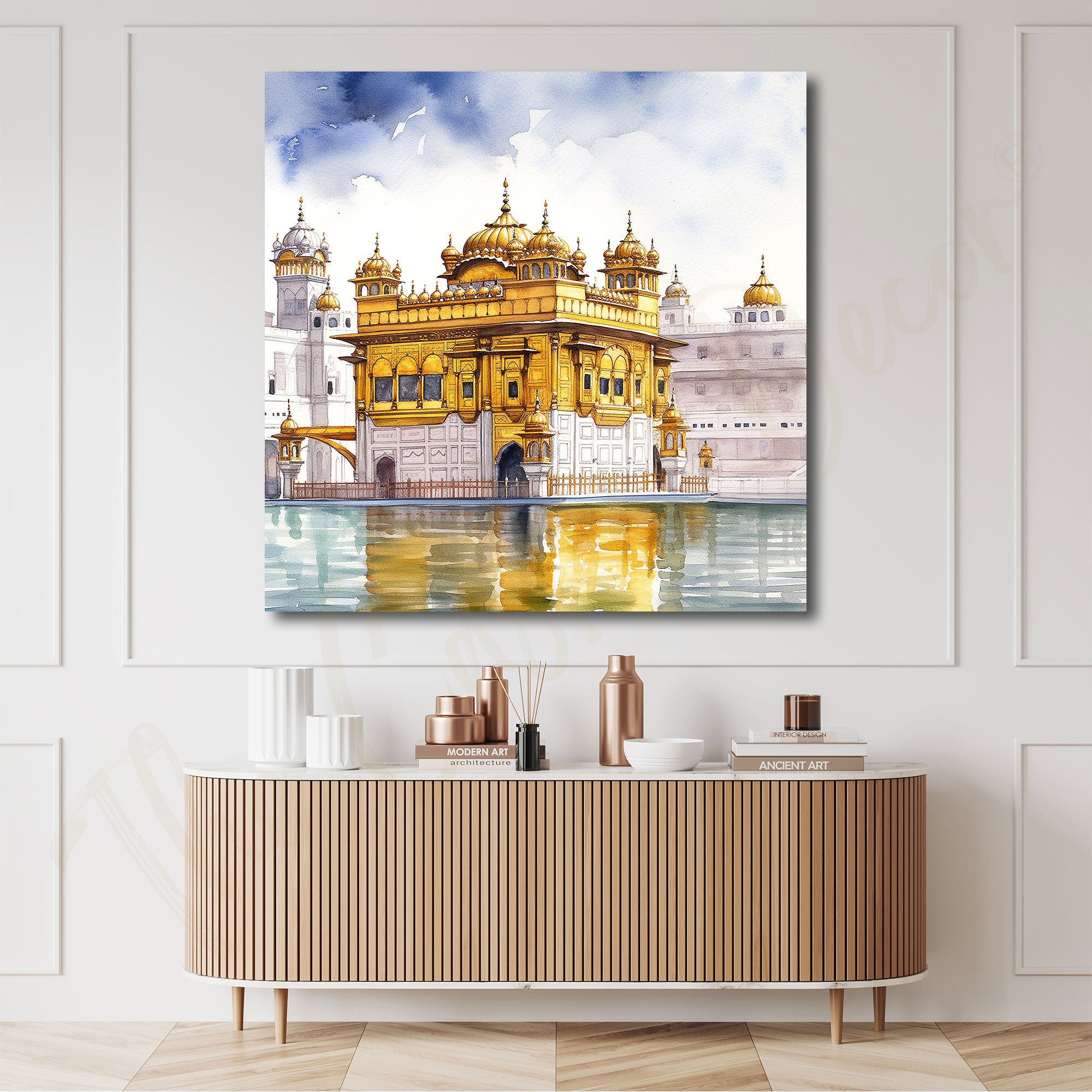 Sri harmandir saihb/Golden temple painting with frame Big Size Wall Art for living room,Bedroom,Drawing room,Hotels