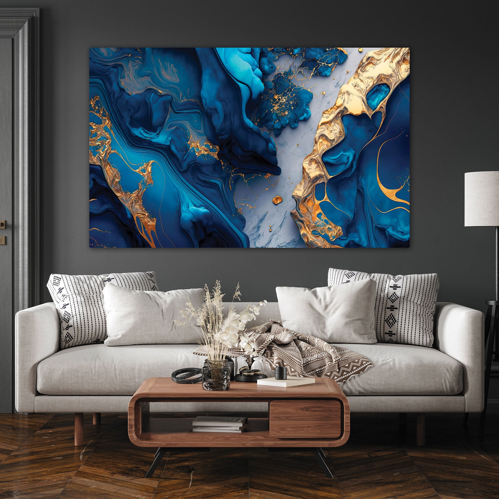 MarbleAbstract Canvas painting with frame Big Size Wall Art for living room,Bedroom,Drawing room,Hotels