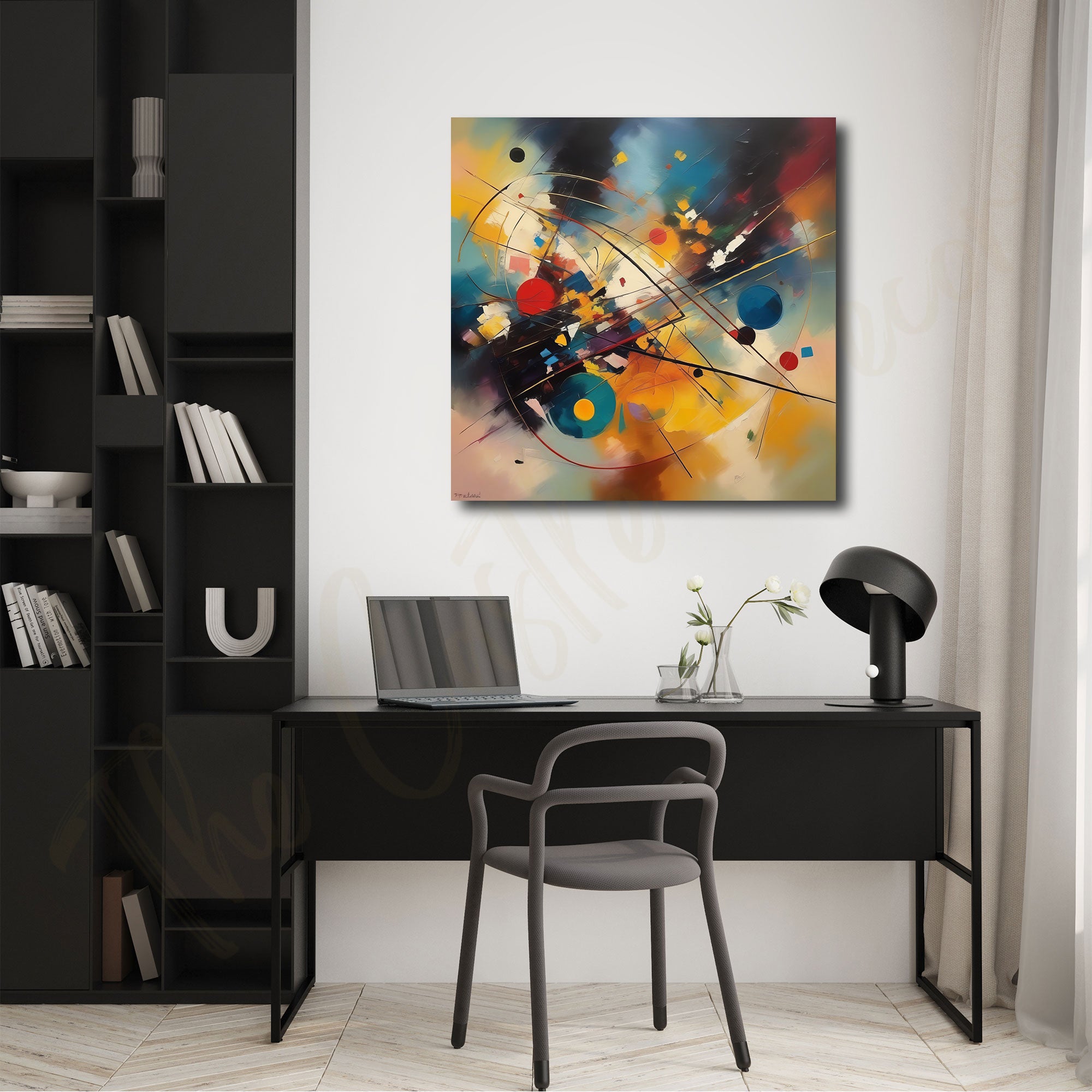 Abstract painting with frame Big Size Wall Art for living room,Bedroom,Drawing room,Hotels