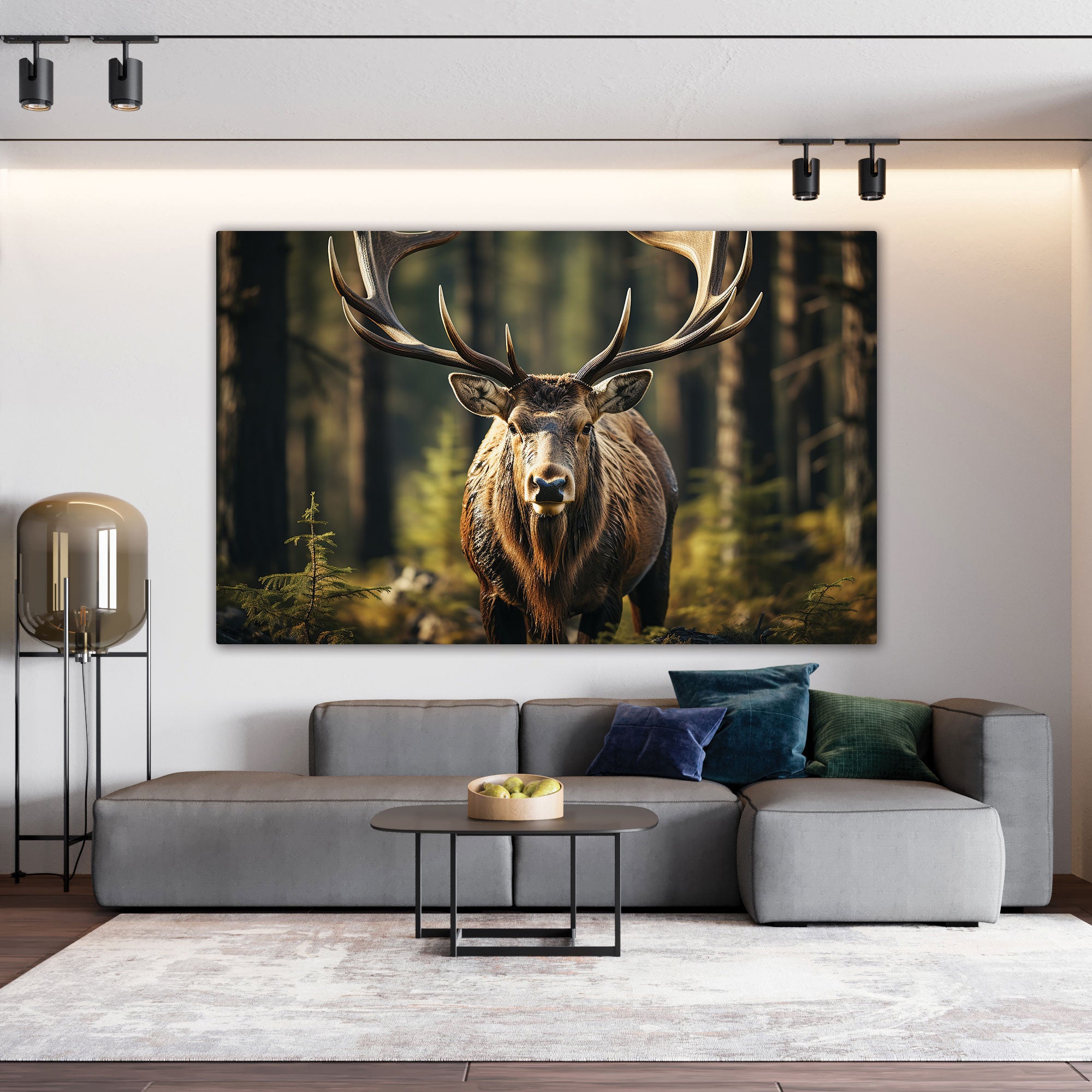 Deer Canvas painting with frame Big Size Wall Art for living room,Bedroom,Drawing room,Hotels