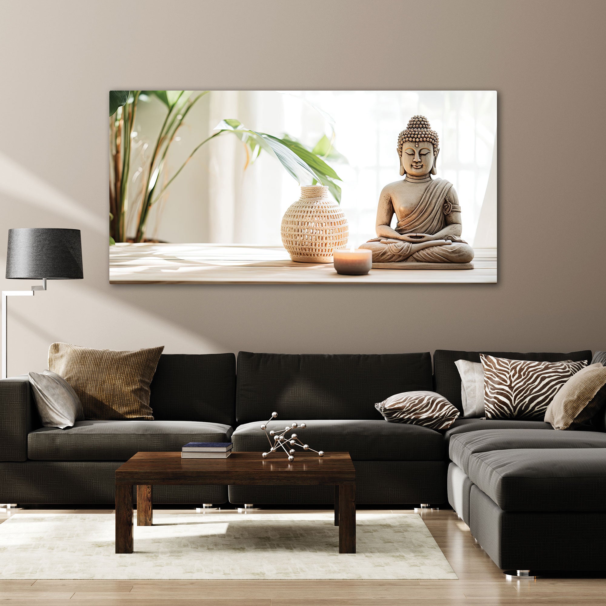Budhhism meditation Canvas painting with frame Big Size Wall Art for living room,Bedroom,Drawing room,Hotels