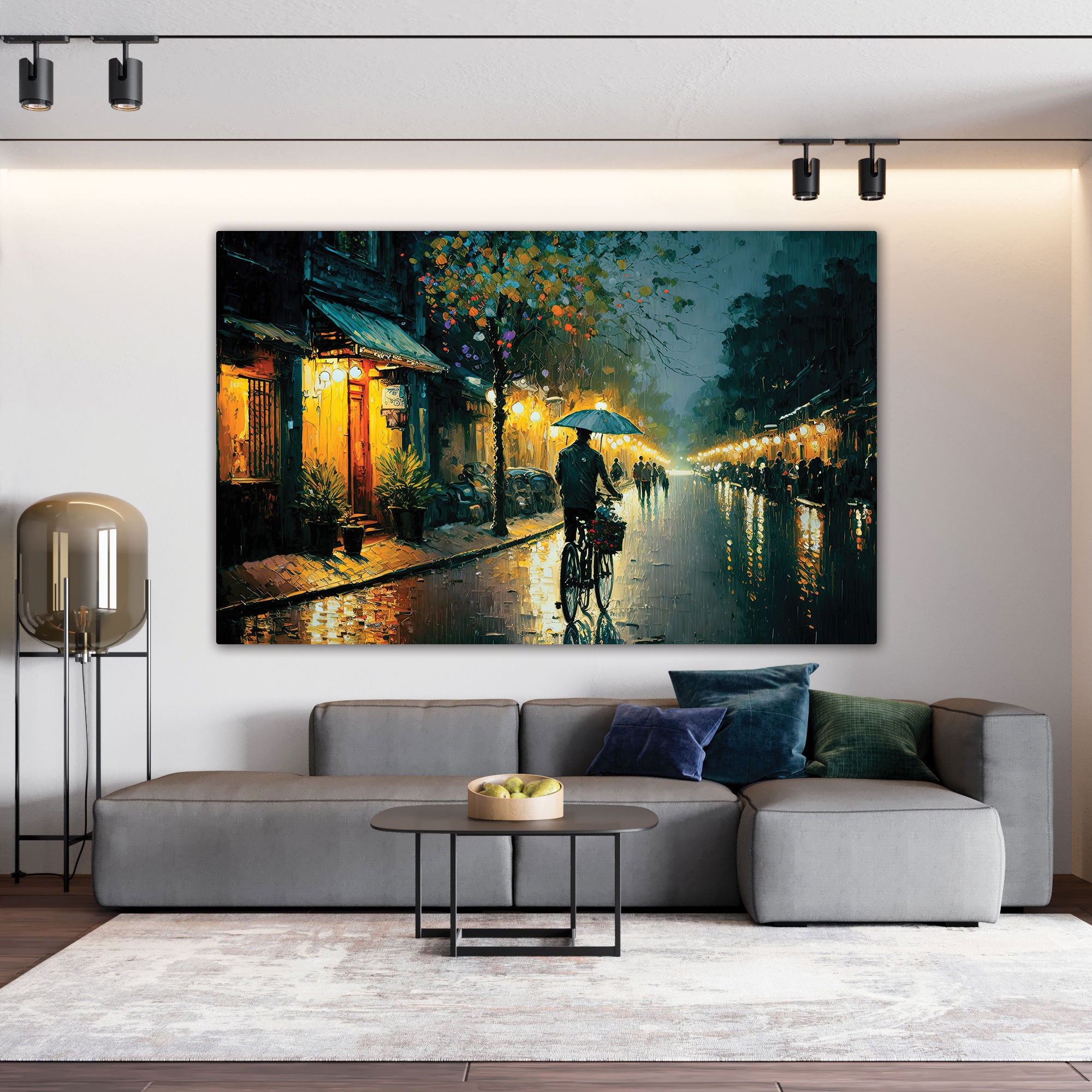 NightAbstract Canvas painting with frame Big Size Wall Art for living room,Bedroom,Drawing room,Hotels
