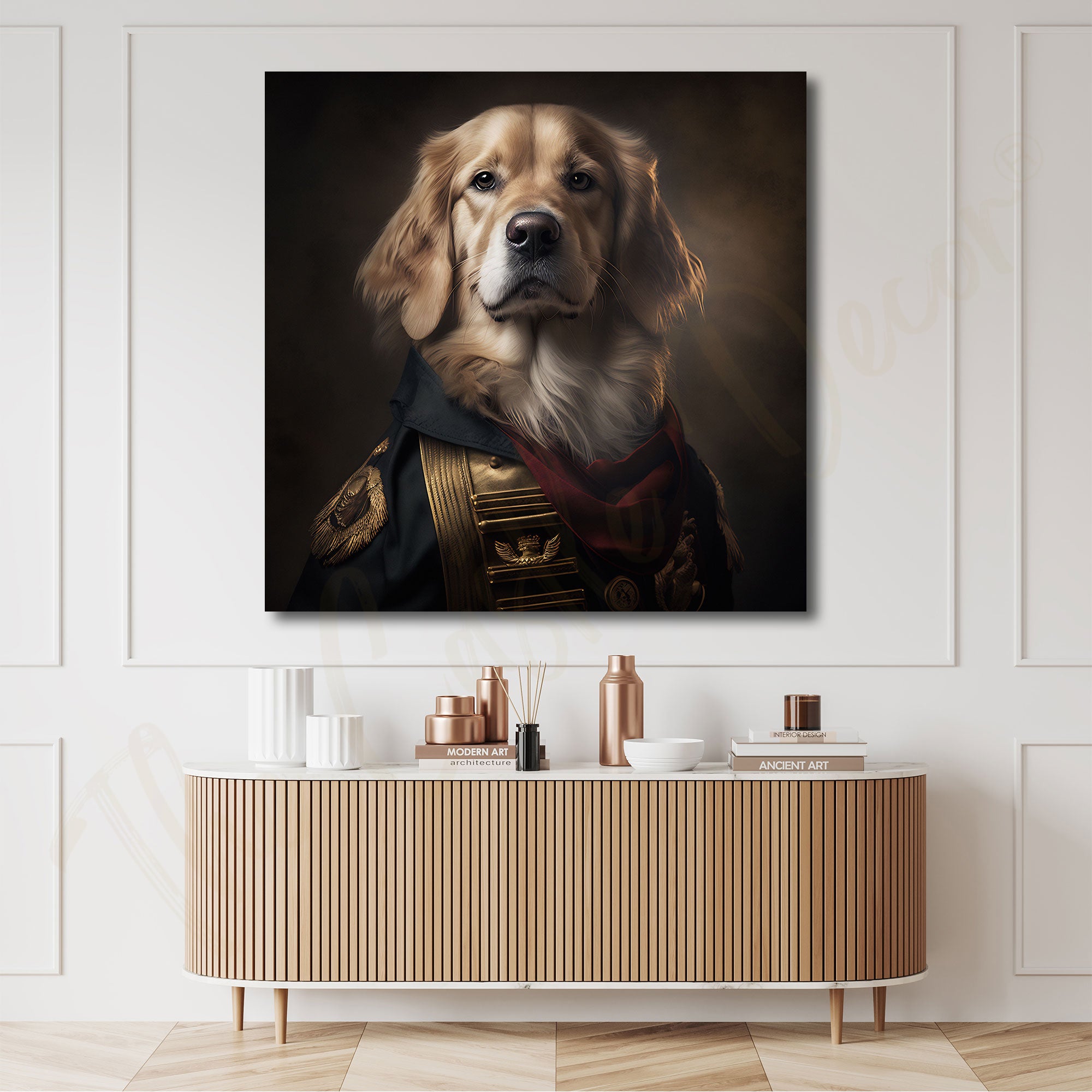 Abstract dog painting with frame Big Size Wall Art for living room,Bedroom,Drawing room,Hotels