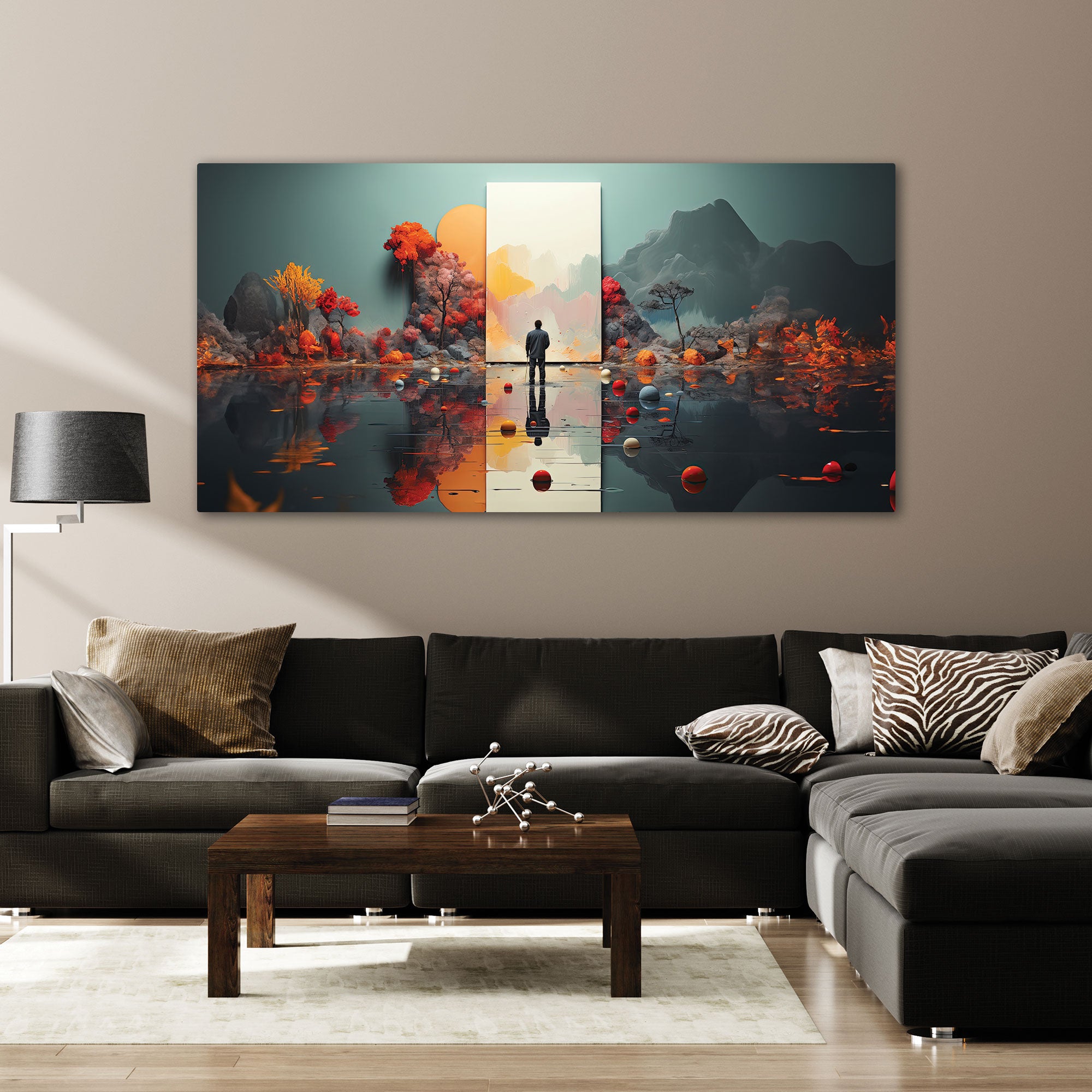 Abstract Canvas painting with frame Big Size Wall Art for living room,Bedroom,Drawing room,Hotels