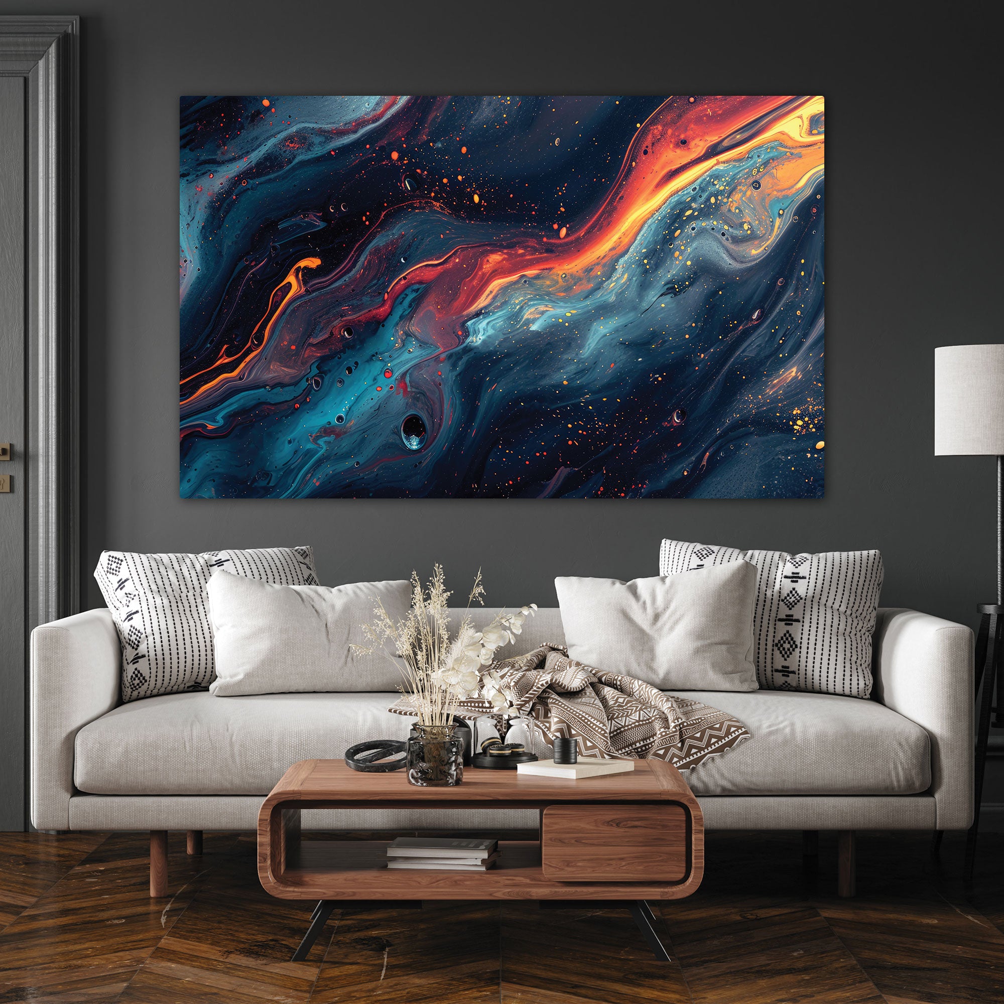 ModernAbstract Canvas painting with frame Big Size Wall Art for living room,Bedroom,Drawing room,Hotels
