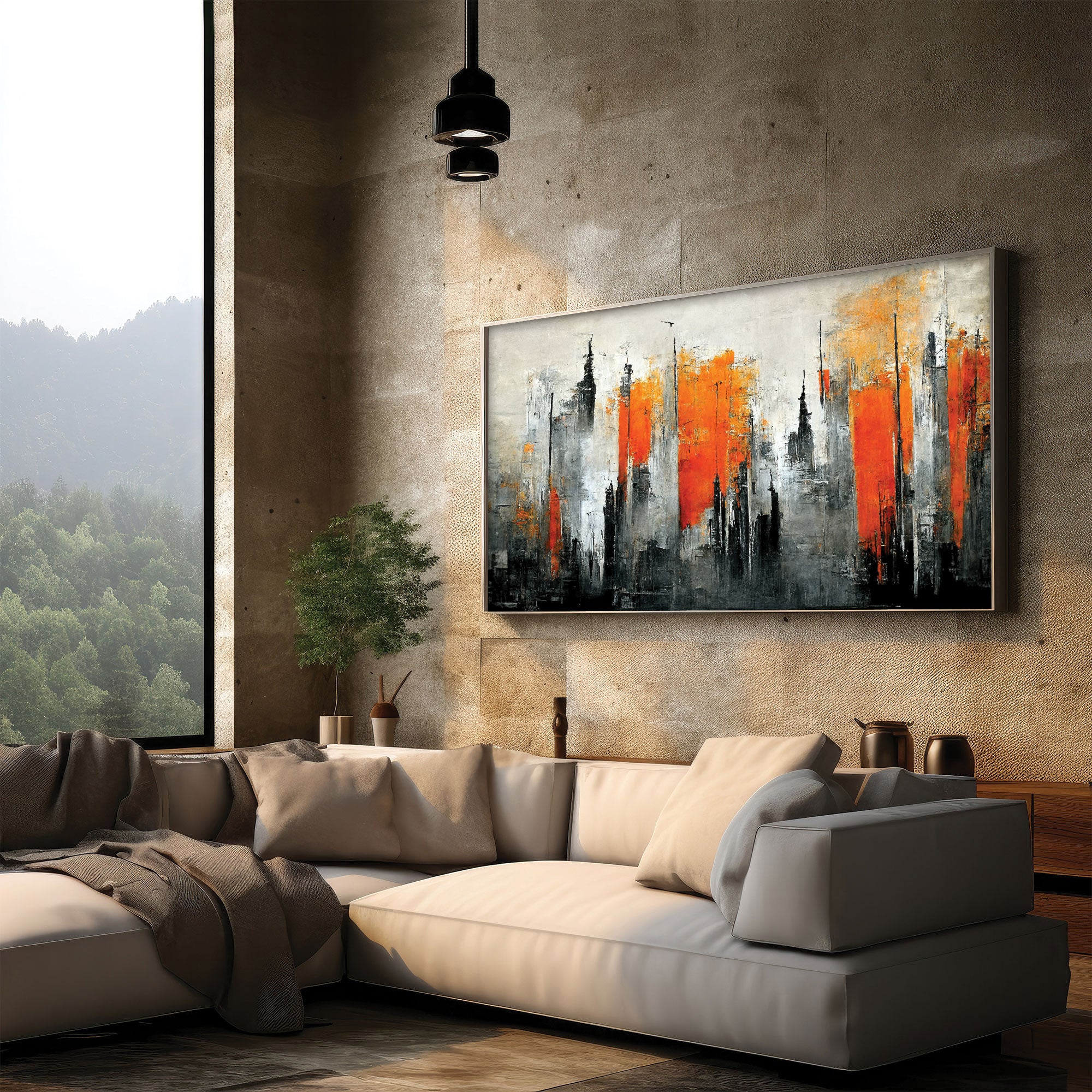 Abstract Canvas painting with frame Big Size Wall Art for living room,Bedroom,Drawing roomHotels