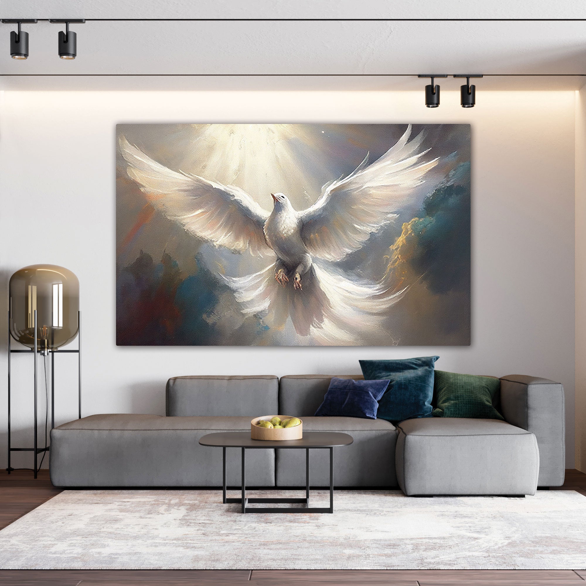 PigeonAbstract Canvas painting with frame Big Size Wall Art for living room,Bedroom,Drawing room,Hotels