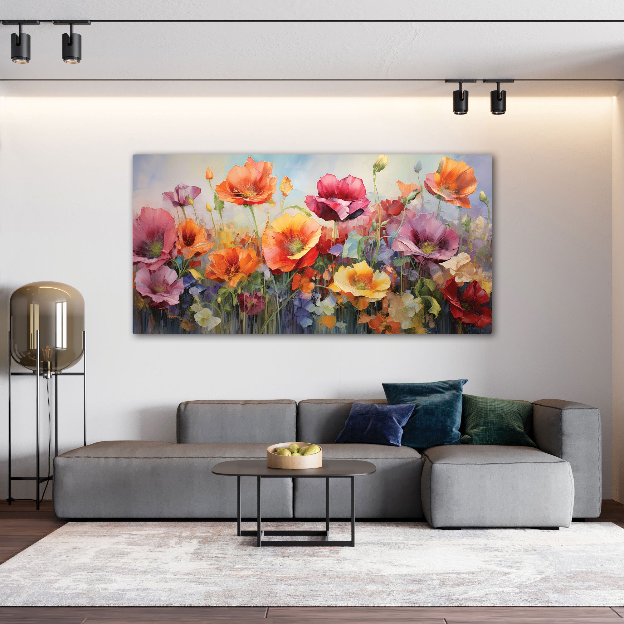FlowersAbstract Canvas painting with frame Big Size Wall Art for living room,Bedroom,Drawing room,Hotels