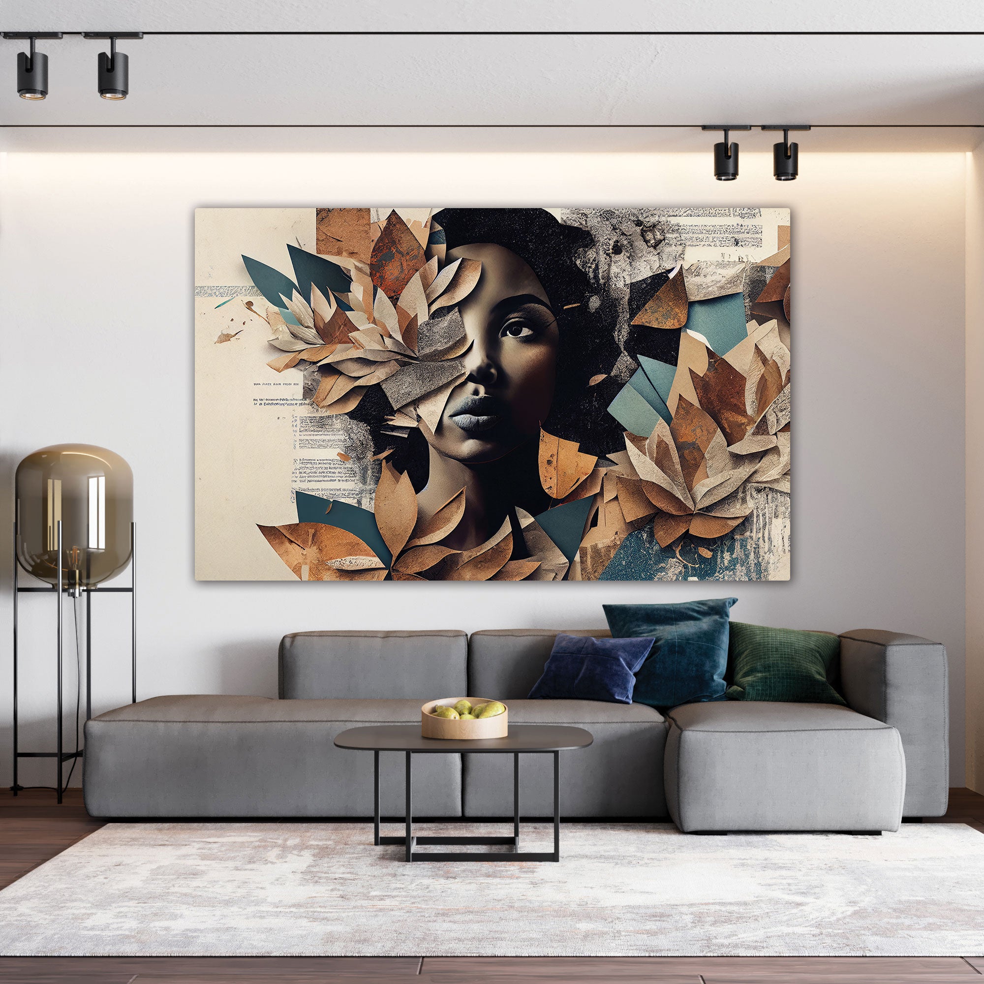 Women face Canvas painting with frame Big Size Wall Art for living room,Bedroom,Drawing room,Hotels