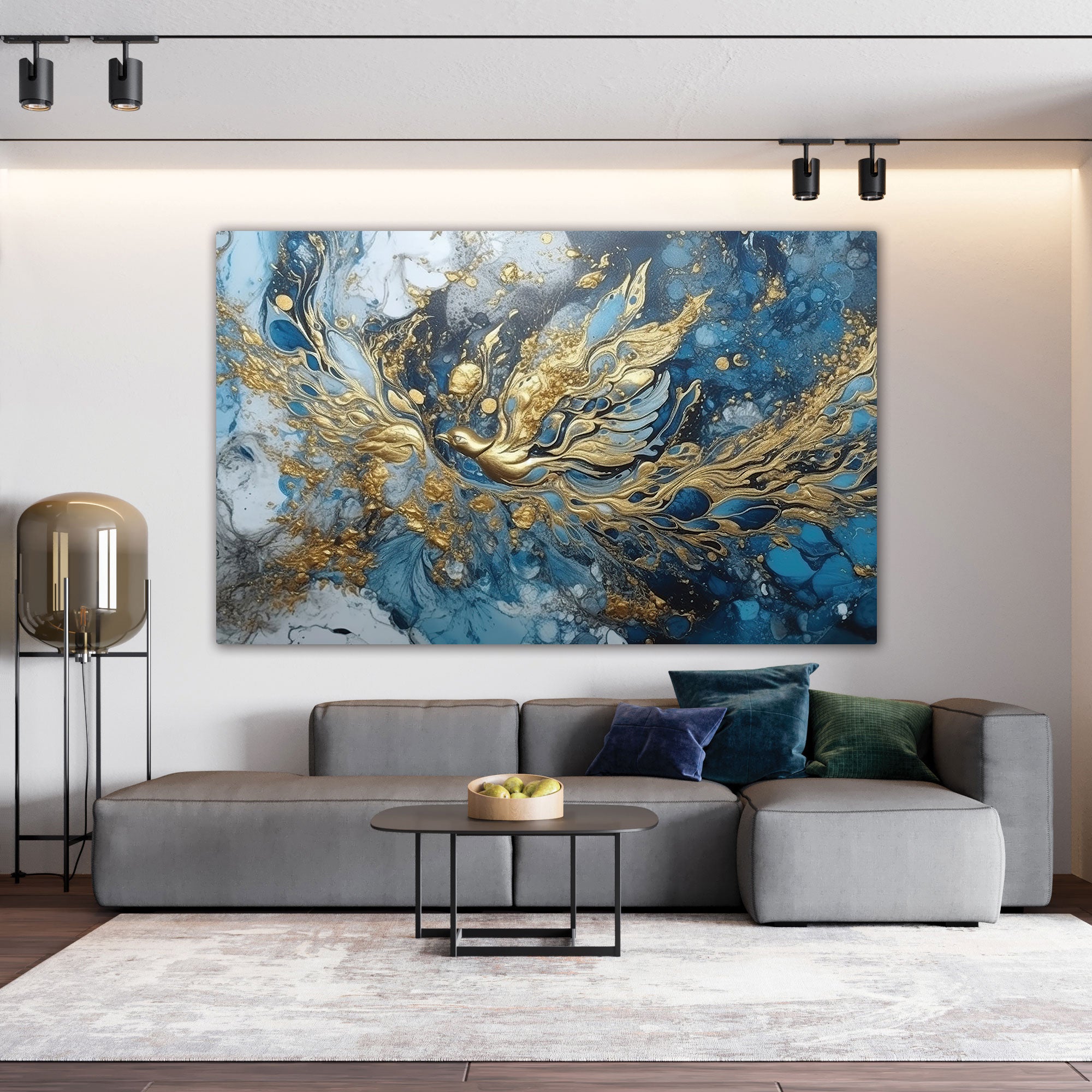 Abstract bird Canvas painting with frame Big Size Wall Art for living room,Bedroom,Drawing room,Hotels