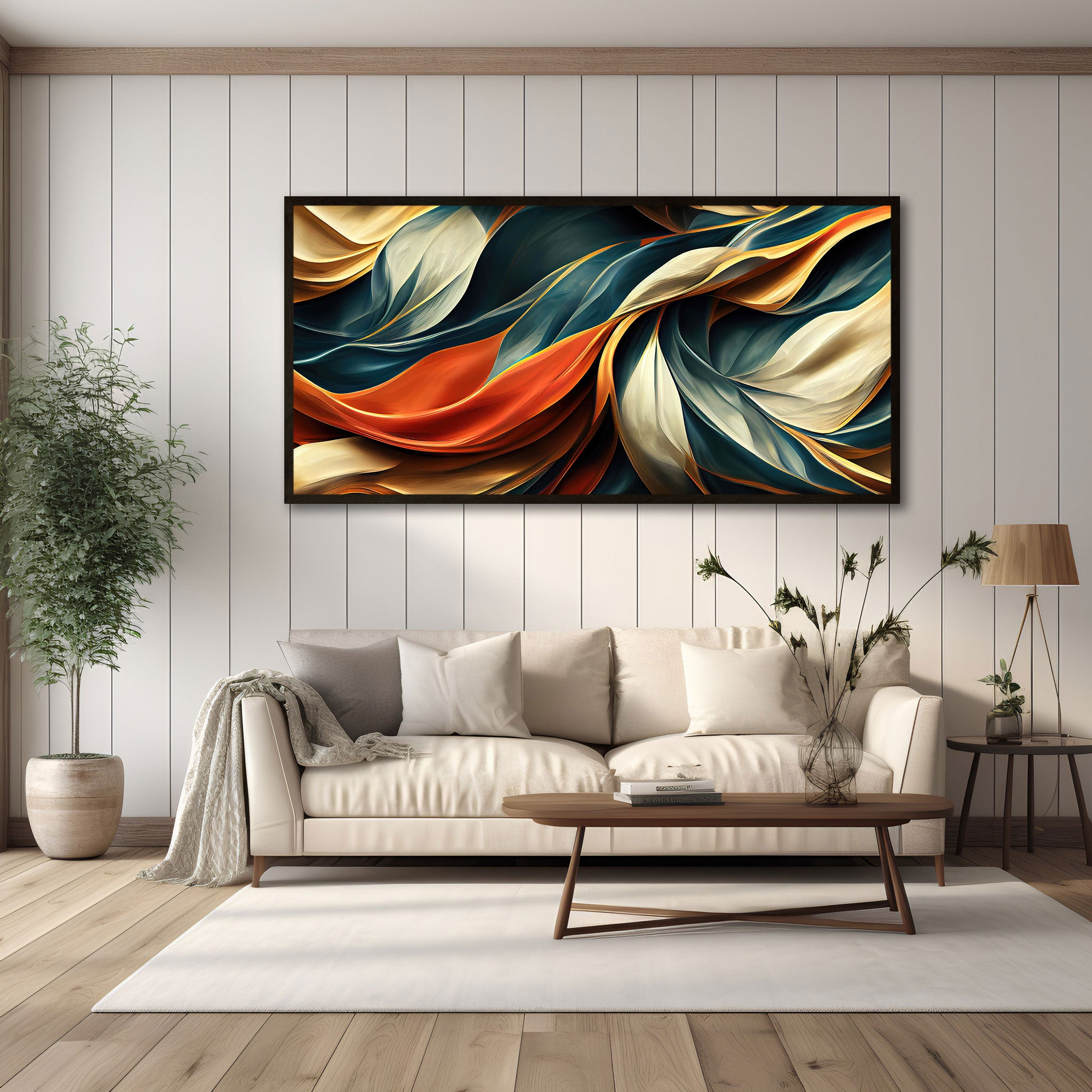 ModernAbstract art Canvas painting with frame Big Size Wall Art for living room,Bedroom,Drawing room,Hotels