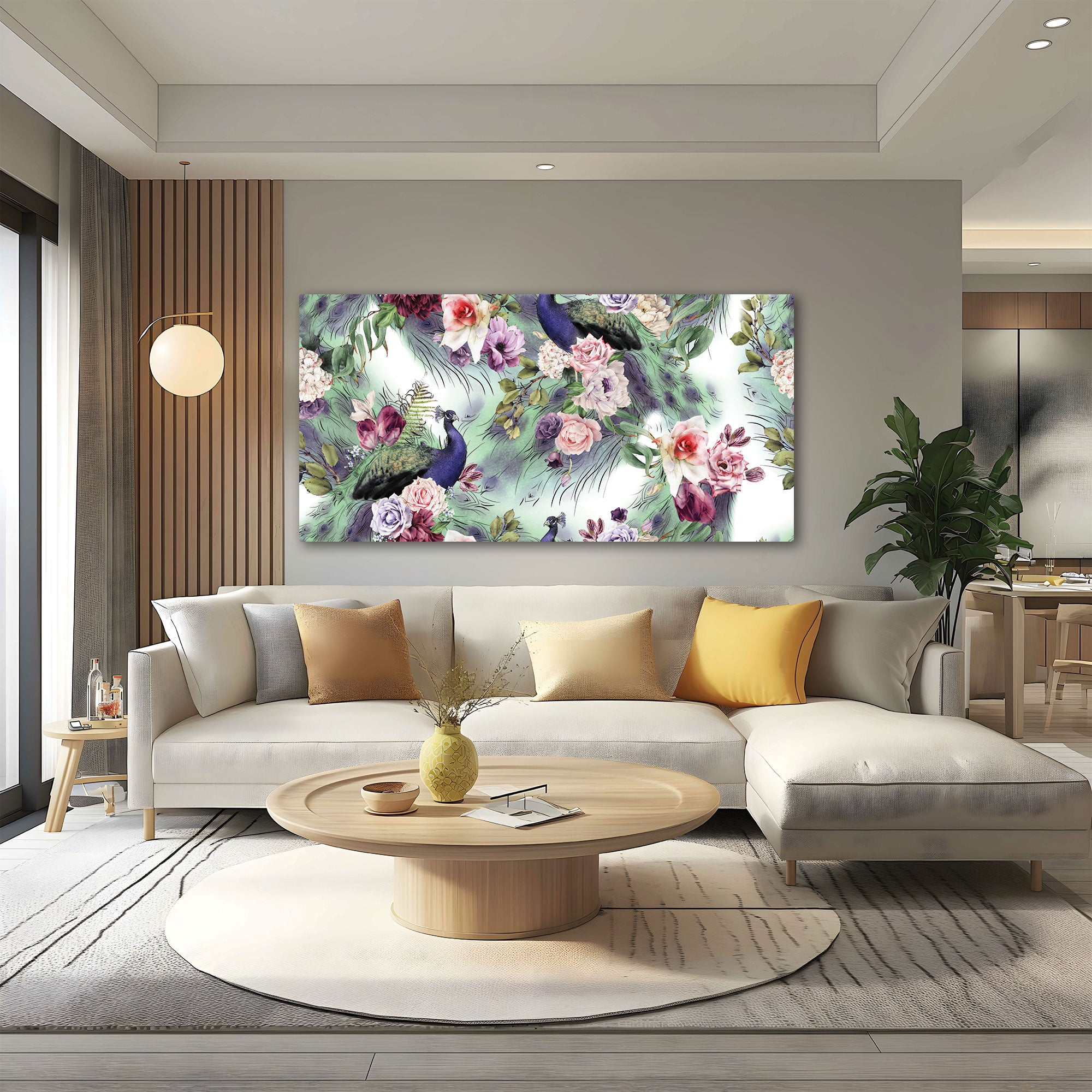 PeacockAbstract Canvas painting with frame Big Size Wall Art for living room,Bedroom,Drawing room,Hotels