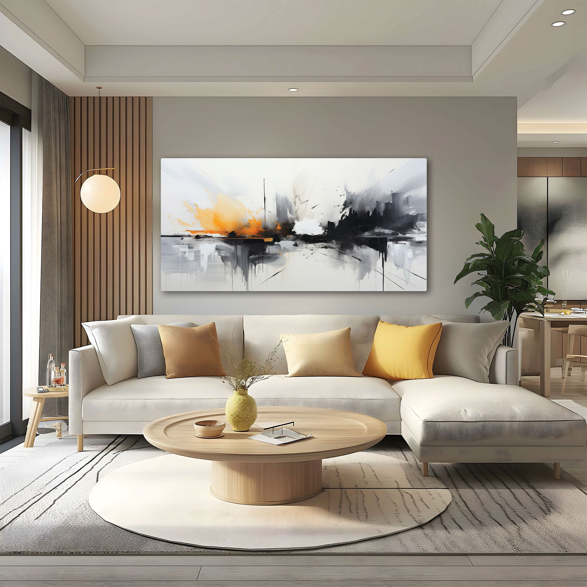 Abstract colour Canvas painting with frame Big Size Wall Art for living room,Bedroom,Drawing room,Hotels