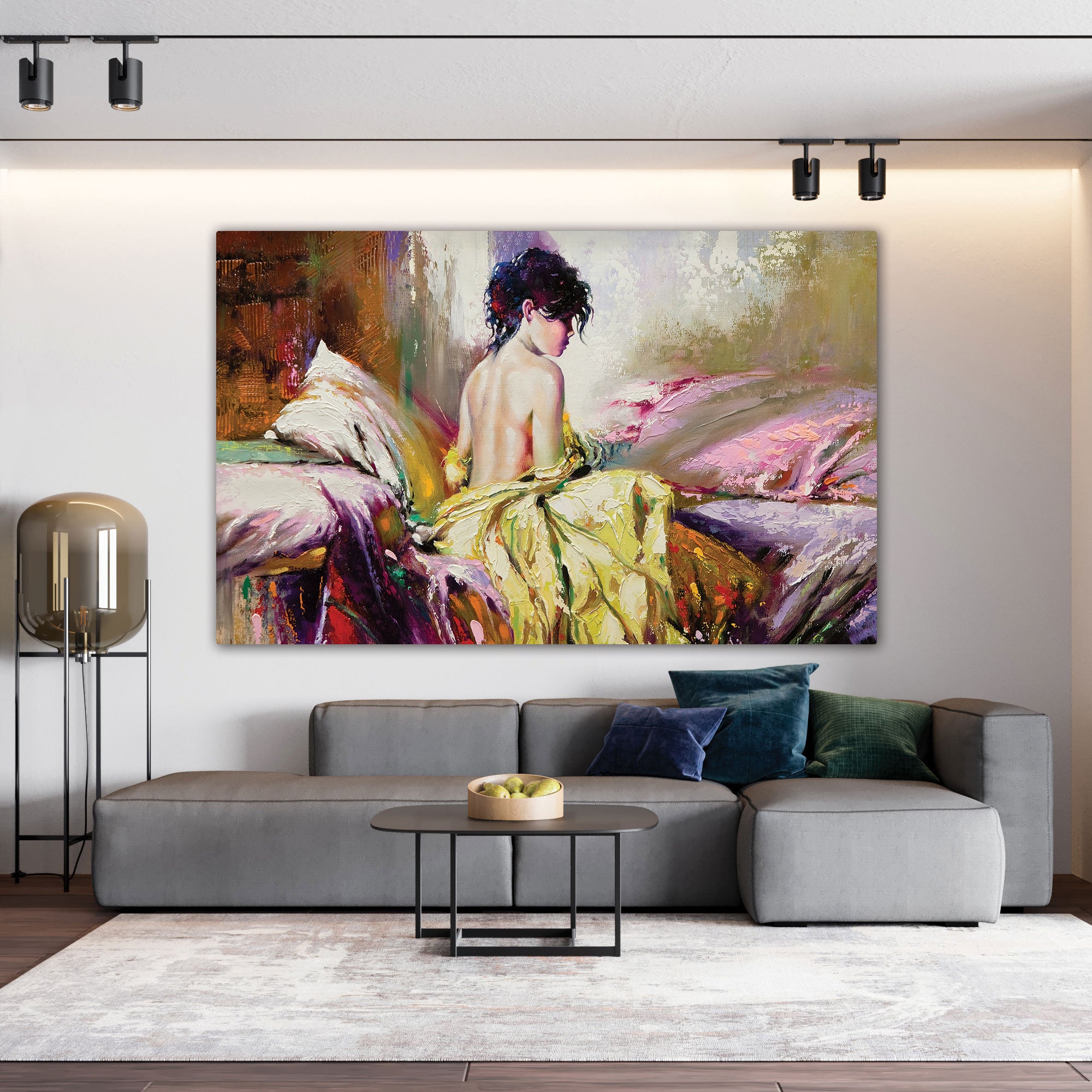 Women Canvas painting with frame Big Size Wall Art for living room,Bedroom,Drawing room,Hotels