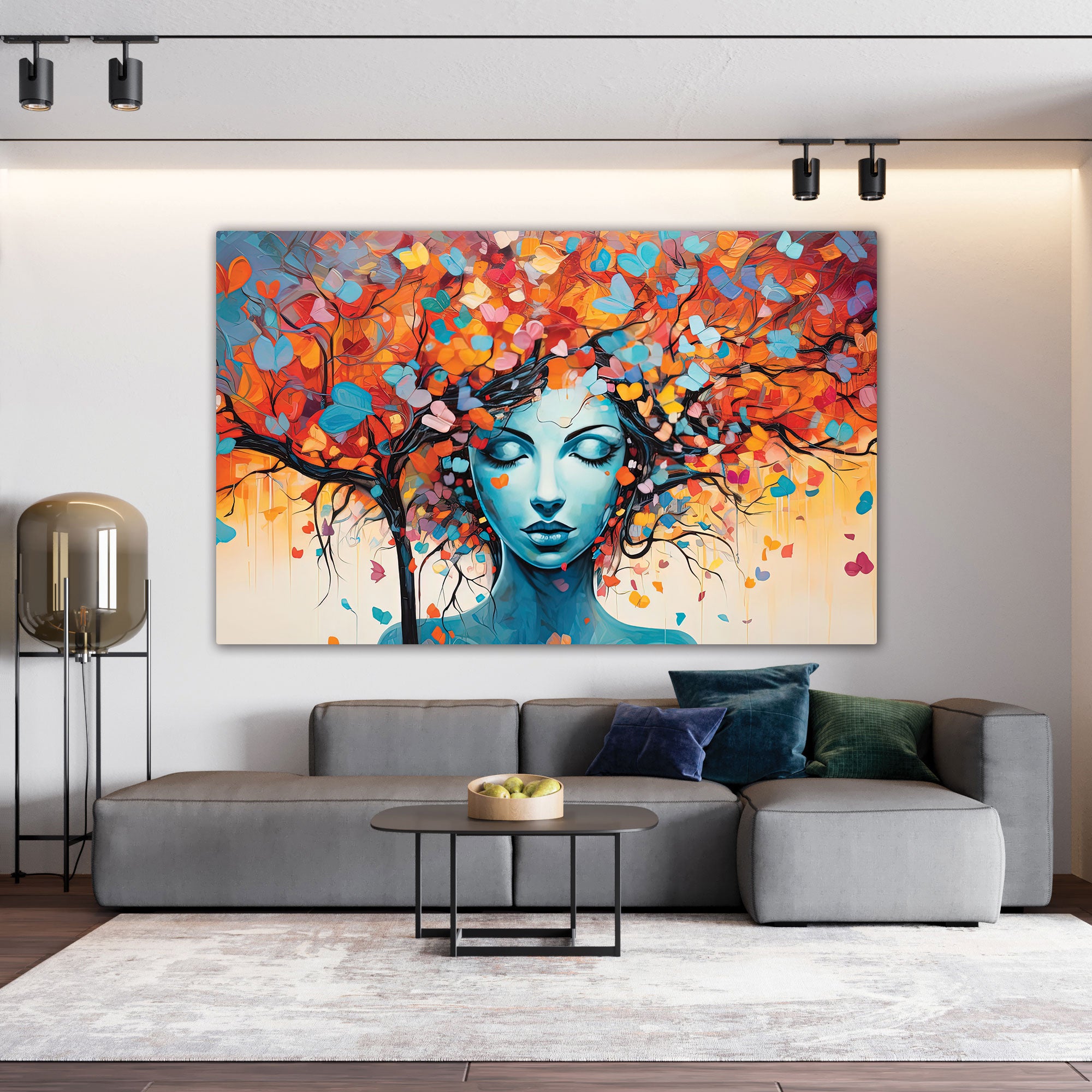 Abstract Women Canvas painting with frame Big Size Wall Art for living room,Bedroom,Drawing room,Hotels