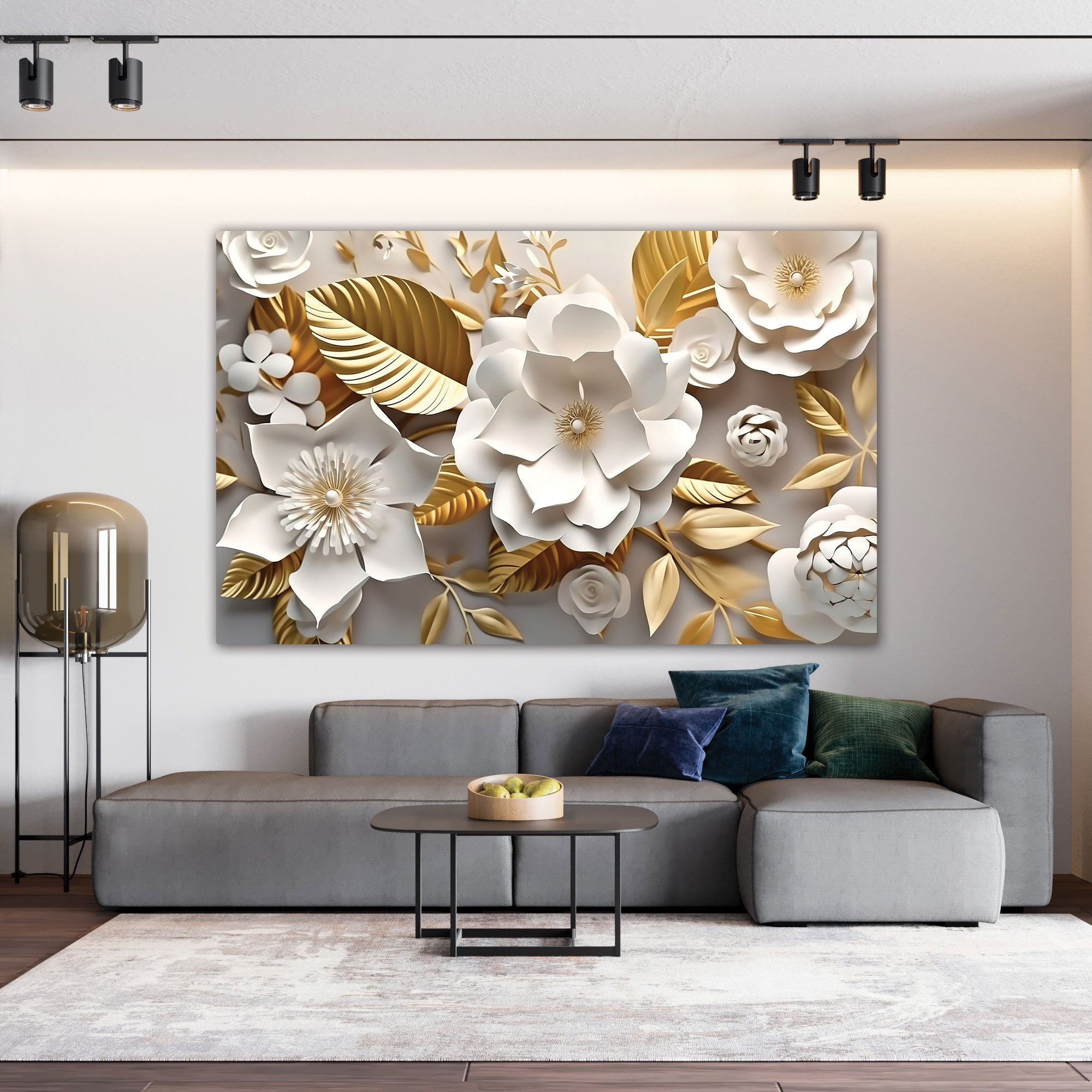 Colour flower Canvas painting Big Size Wall Art for living room,Bedroom,Drawing room,Hotels