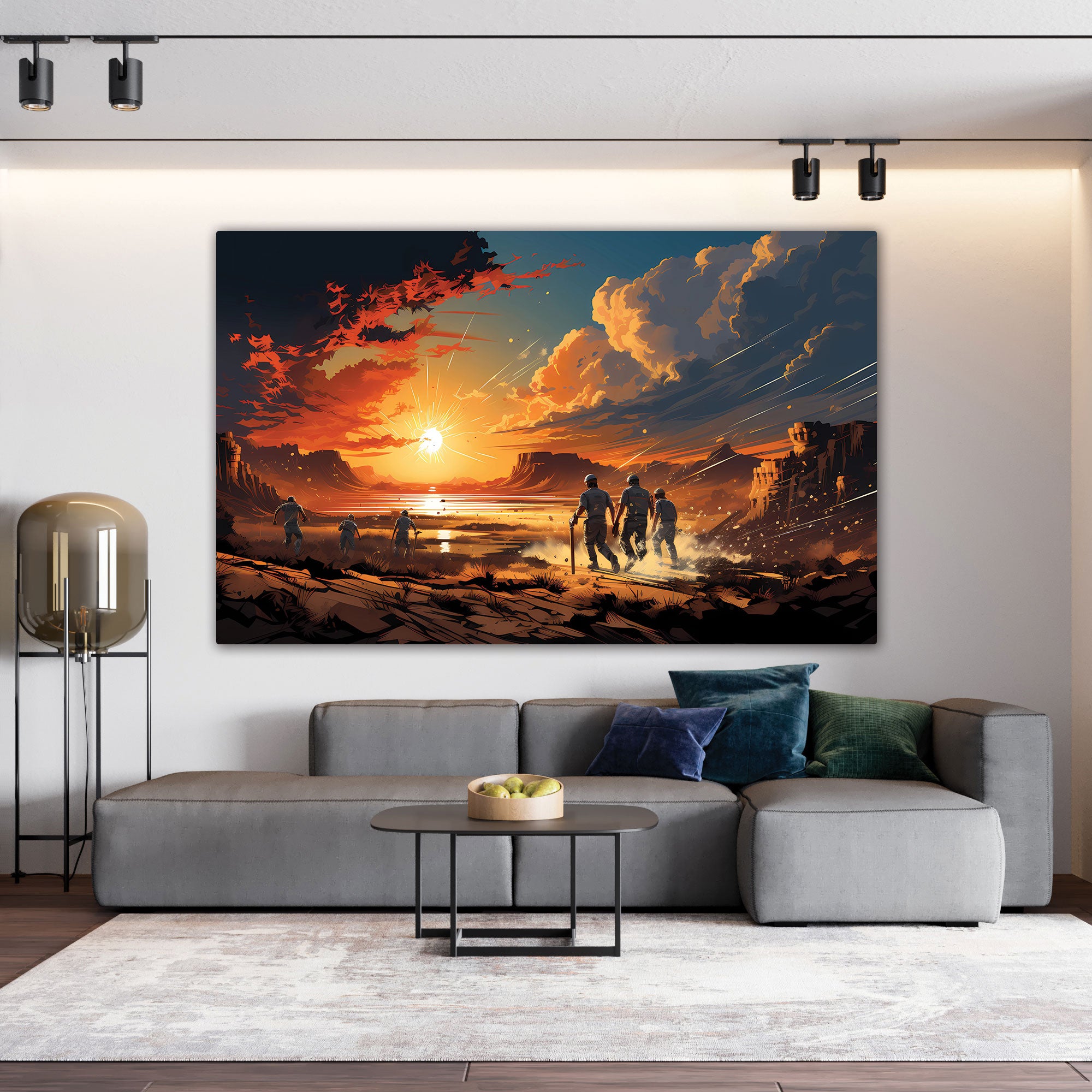 Cricket Canvas painting with frame Big Size Wall Art for living room,Bedroom,Drawing room,Hotels