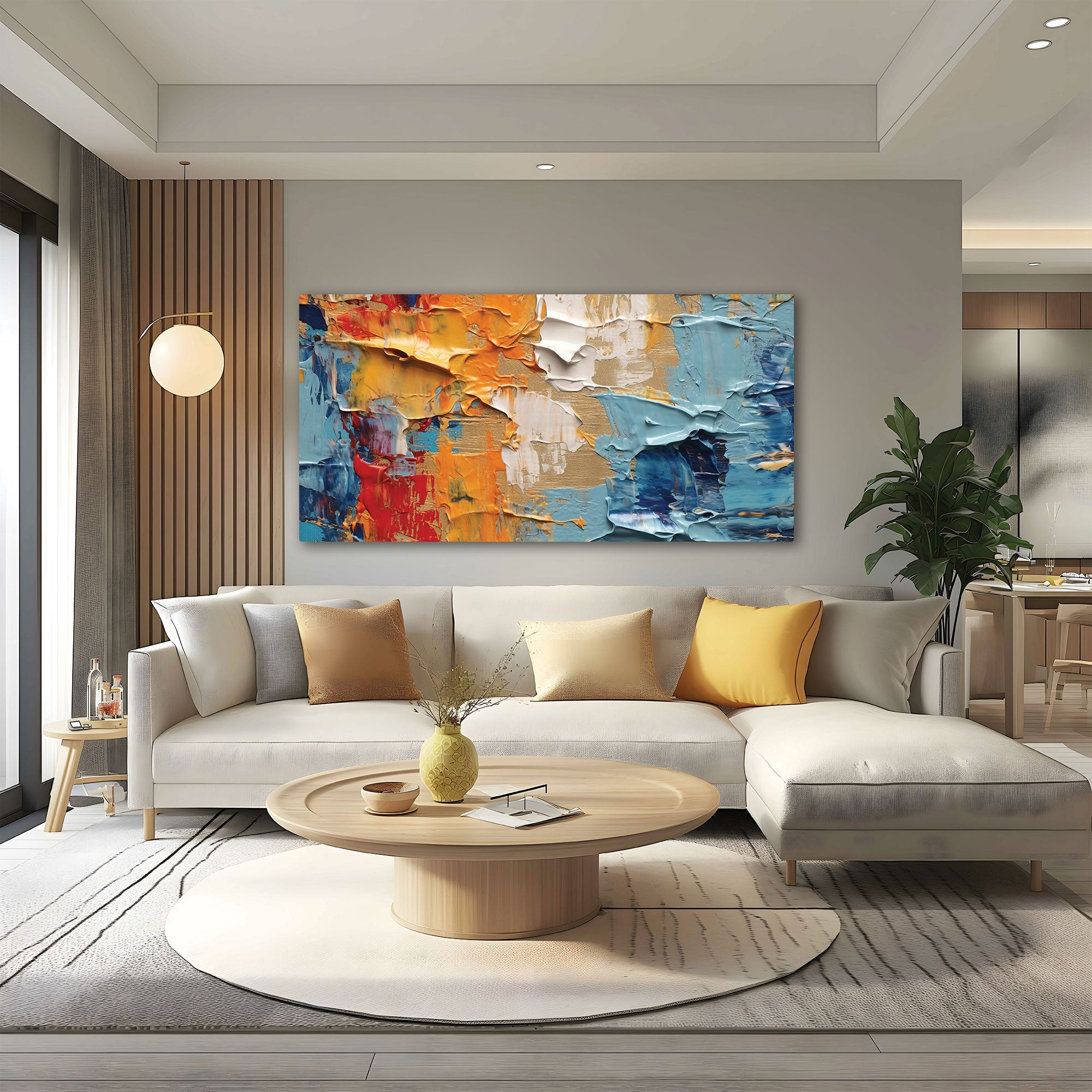 ModernAbstract Canvas painting with frame Big Size Wall Art for living room,Bedroom,Drawing room,Hotels