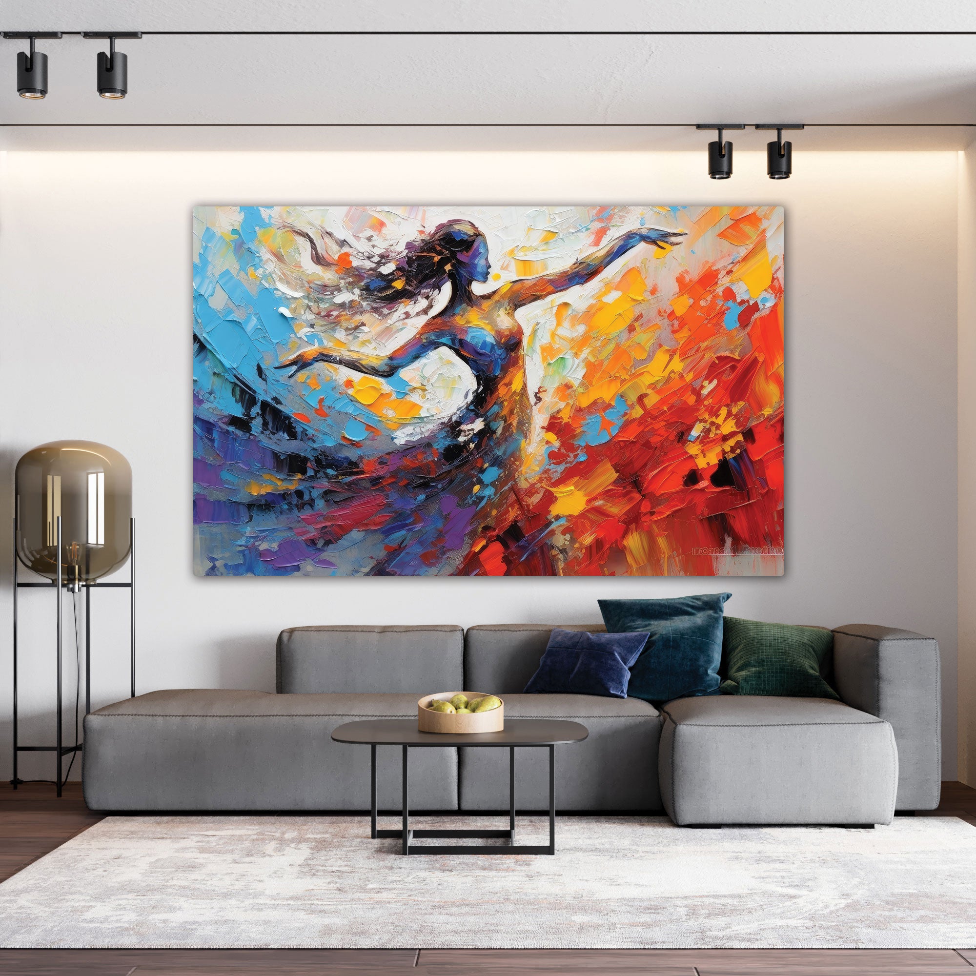 Women danceAbstract Canvas painting with frame Big Size Wall Art for living room,Bedroom,Drawing room,Hotels