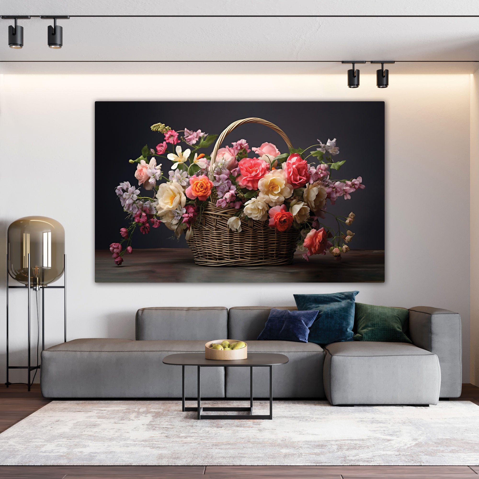 FlowersAbstract Canvas painting with frame Big Size Wall Art for living room,Bedroom,Drawing room,Hotels