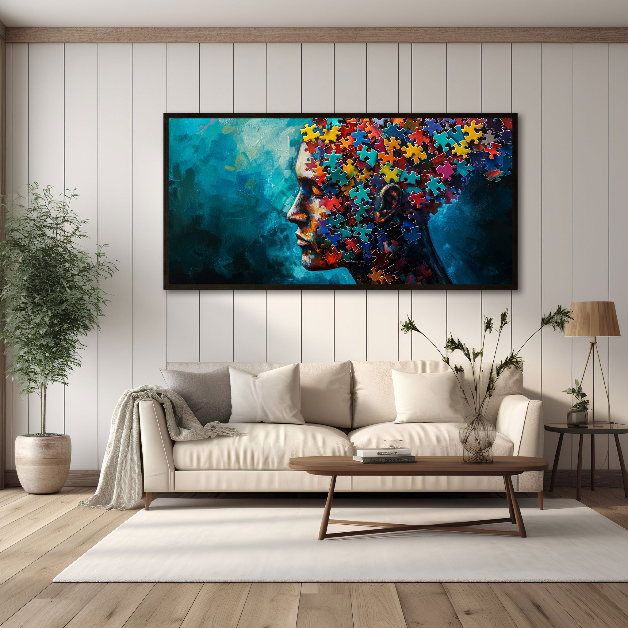 Women faceAbstract Canvas painting with frame Big Size Wall Art for living room,Bedroom,Drawing room,Hotels