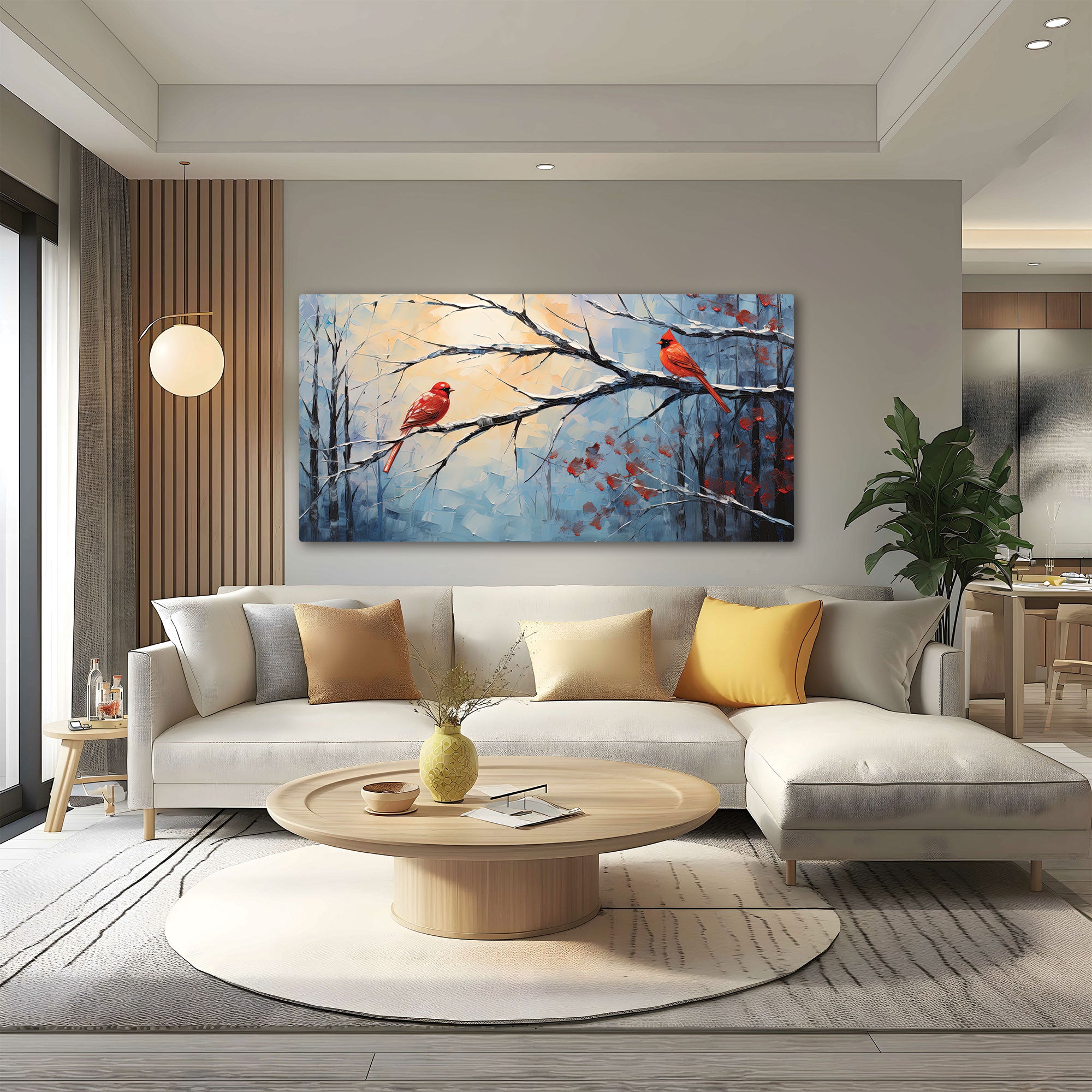 The Castle Decor birds abstract canvas/Sparkle painting Big Size Wall Art for living room,Bedroom,Drawing room,Hotels-Wooden Framed-Digital Painting