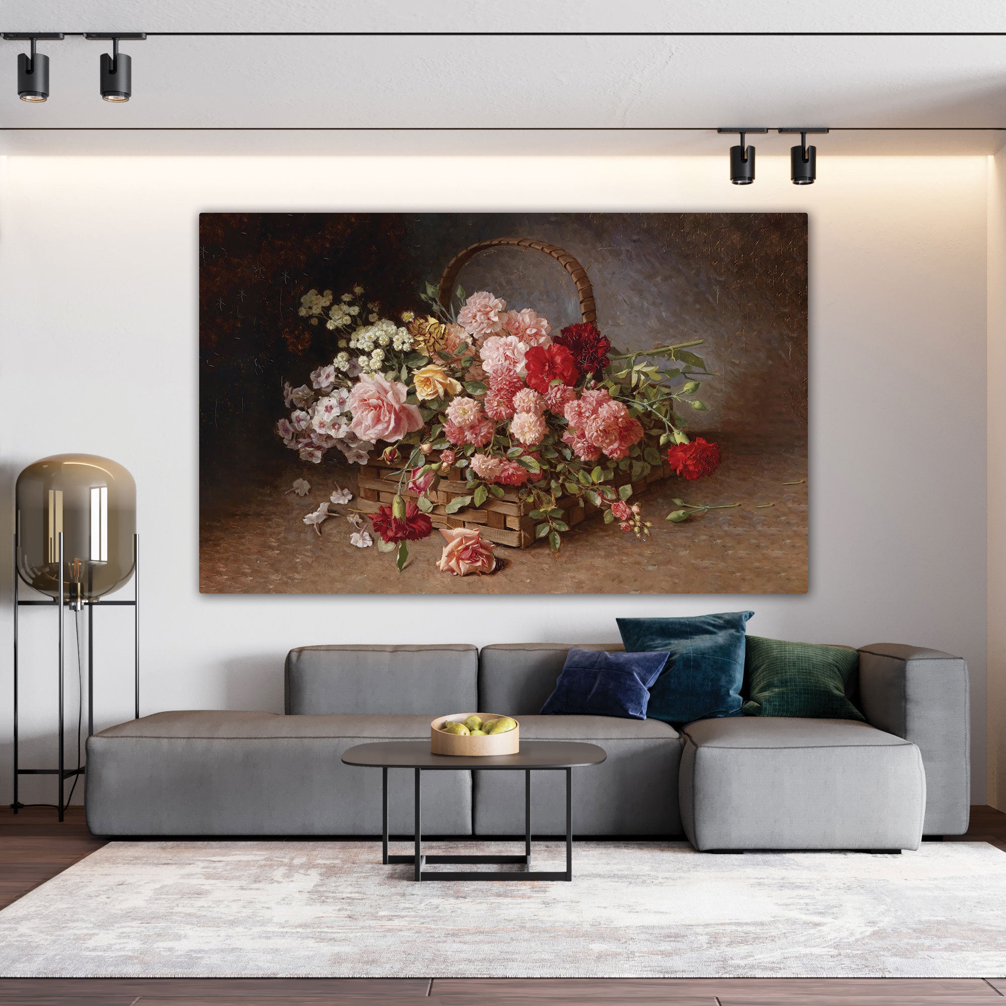 FlowersAbstract Canvas painting with frame Big Size Wall Art for living room,Bedroom,Drawing room,Hotels