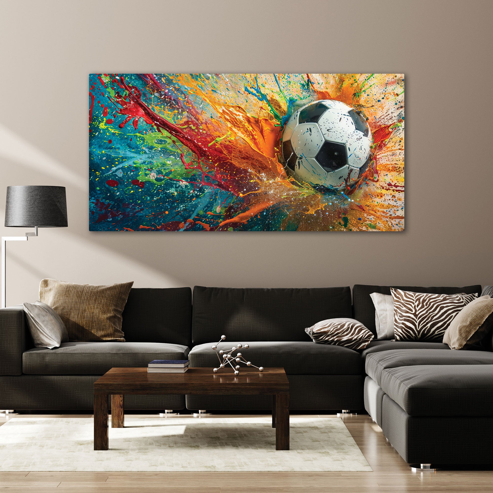 FootballAbstract Canvas painting with frame Big Size Wall Art for living room,Bedroom,Drawing room,Hotels