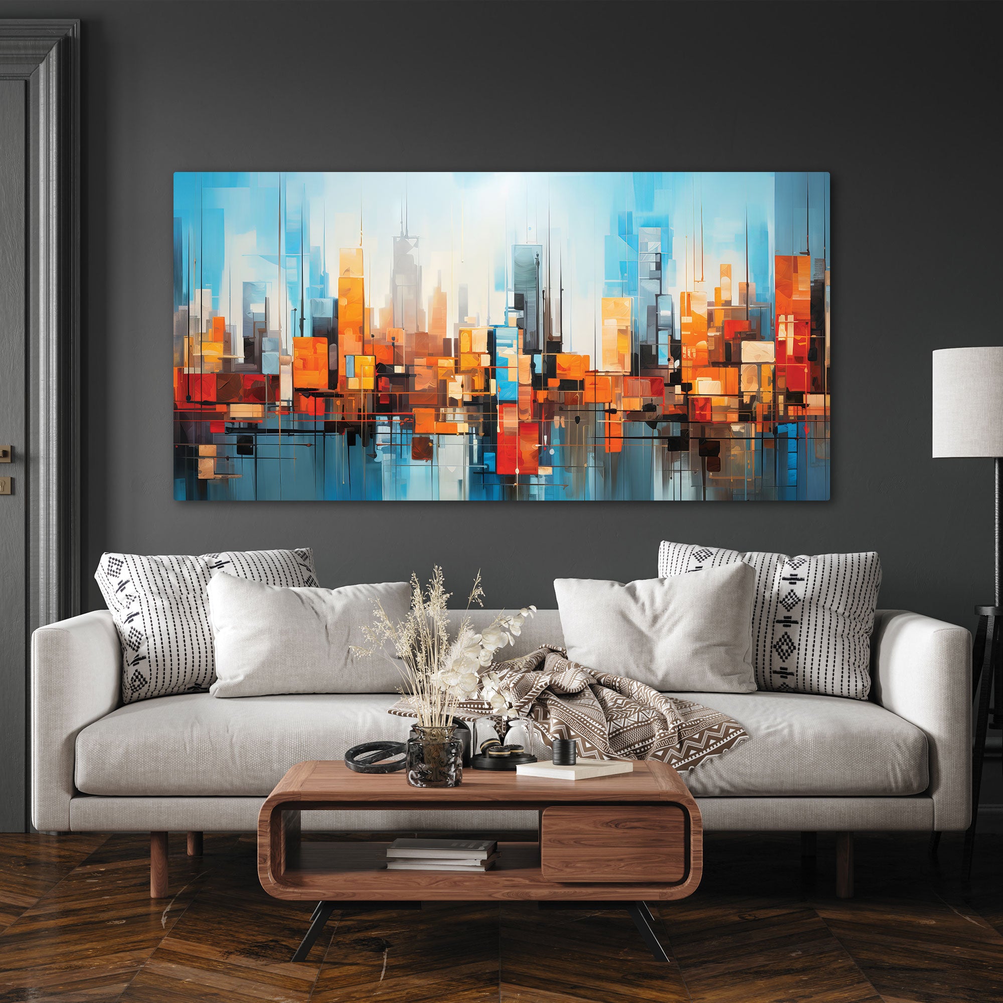 Multi colour Canvas painting with frame Big Size Wall Art for living room,Bedroom,Drawing room,Hotels