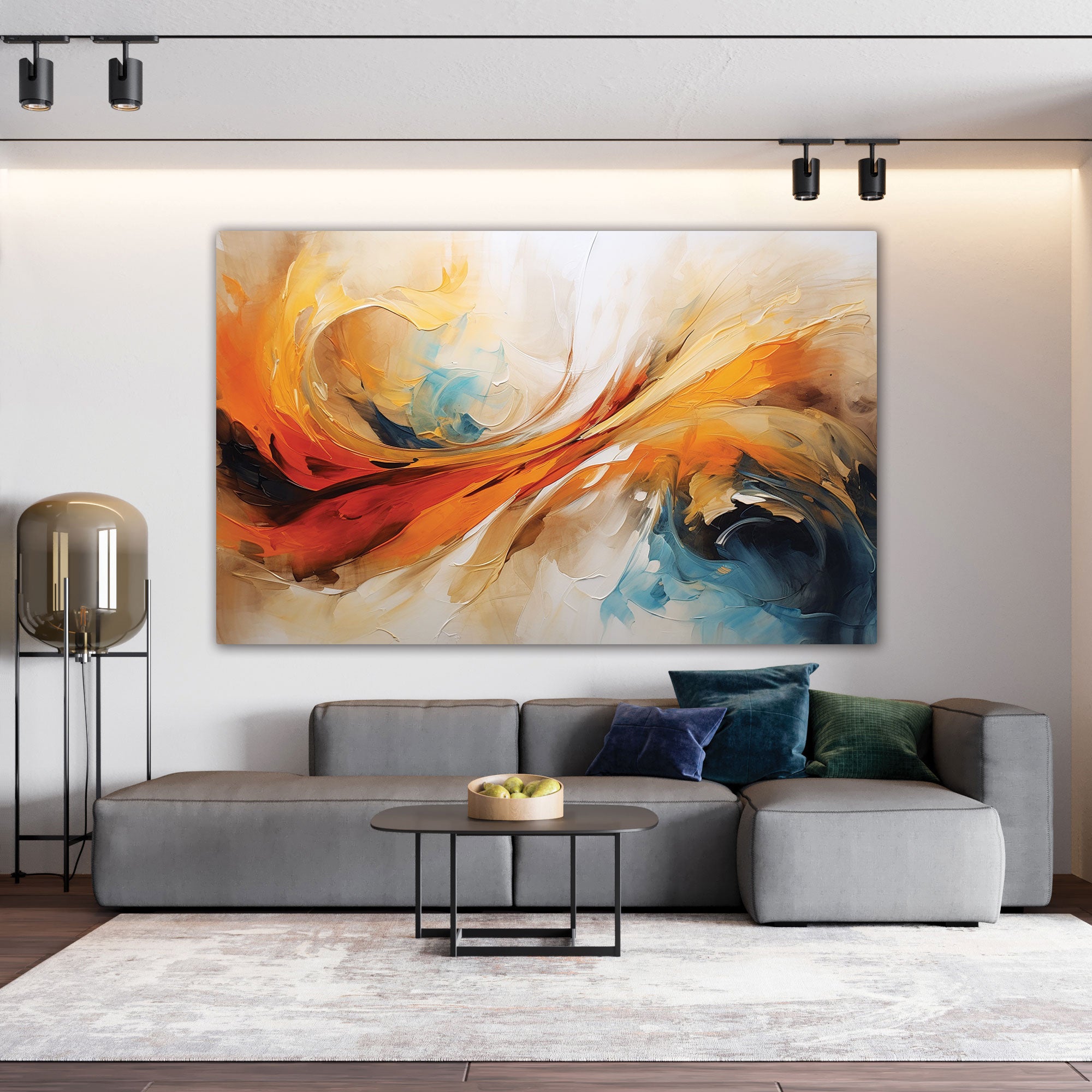 Abstract Canvas painting with frame Big Size Wall Art for living room,Bedroom,Drawing room,Hotels